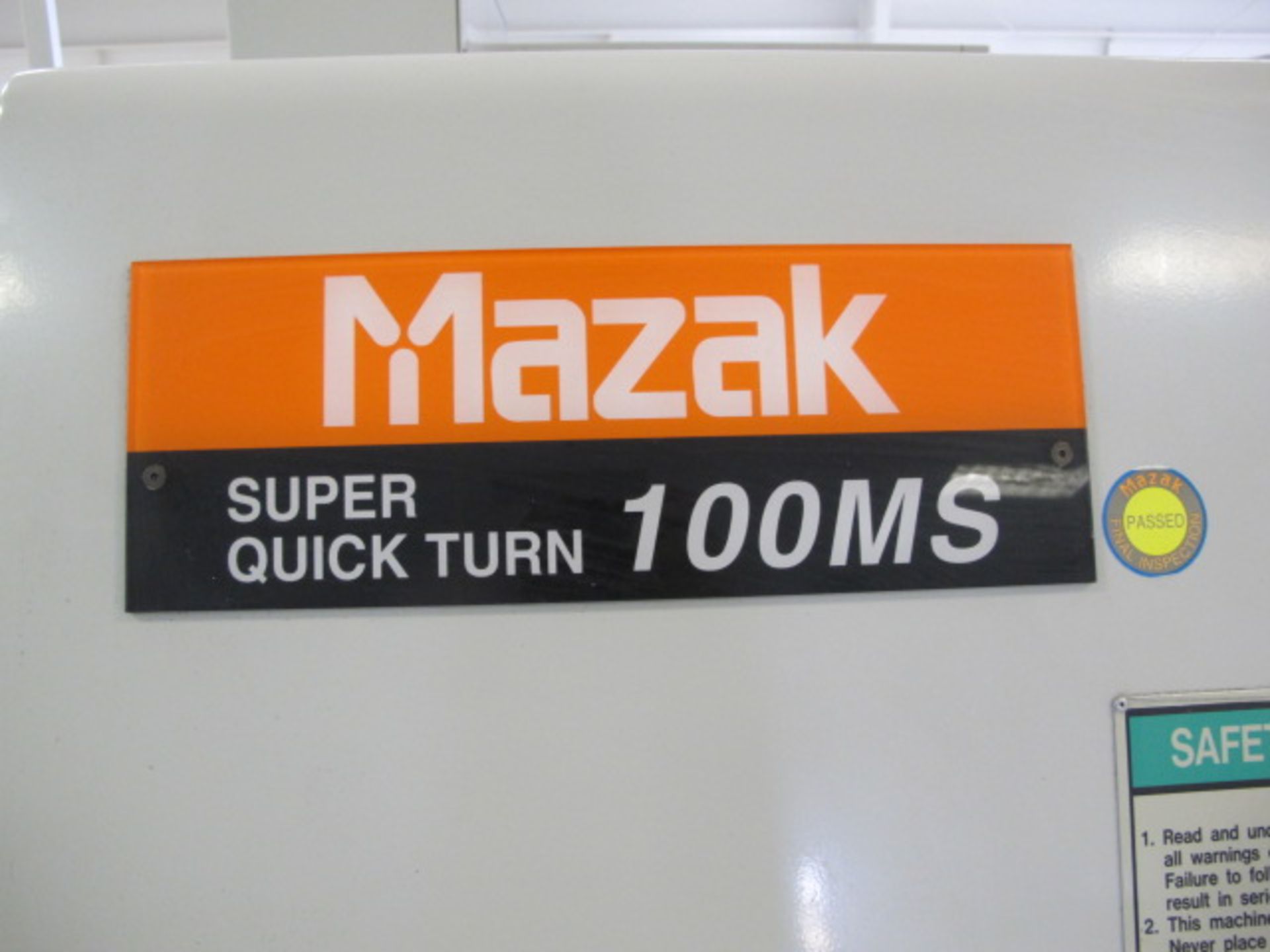 2001 Mazak Super Quick Turn 100MS Twin Spindle Live Turret CNC Turning Center s/n 156505 w/ Mazatrol - Image 5 of 18