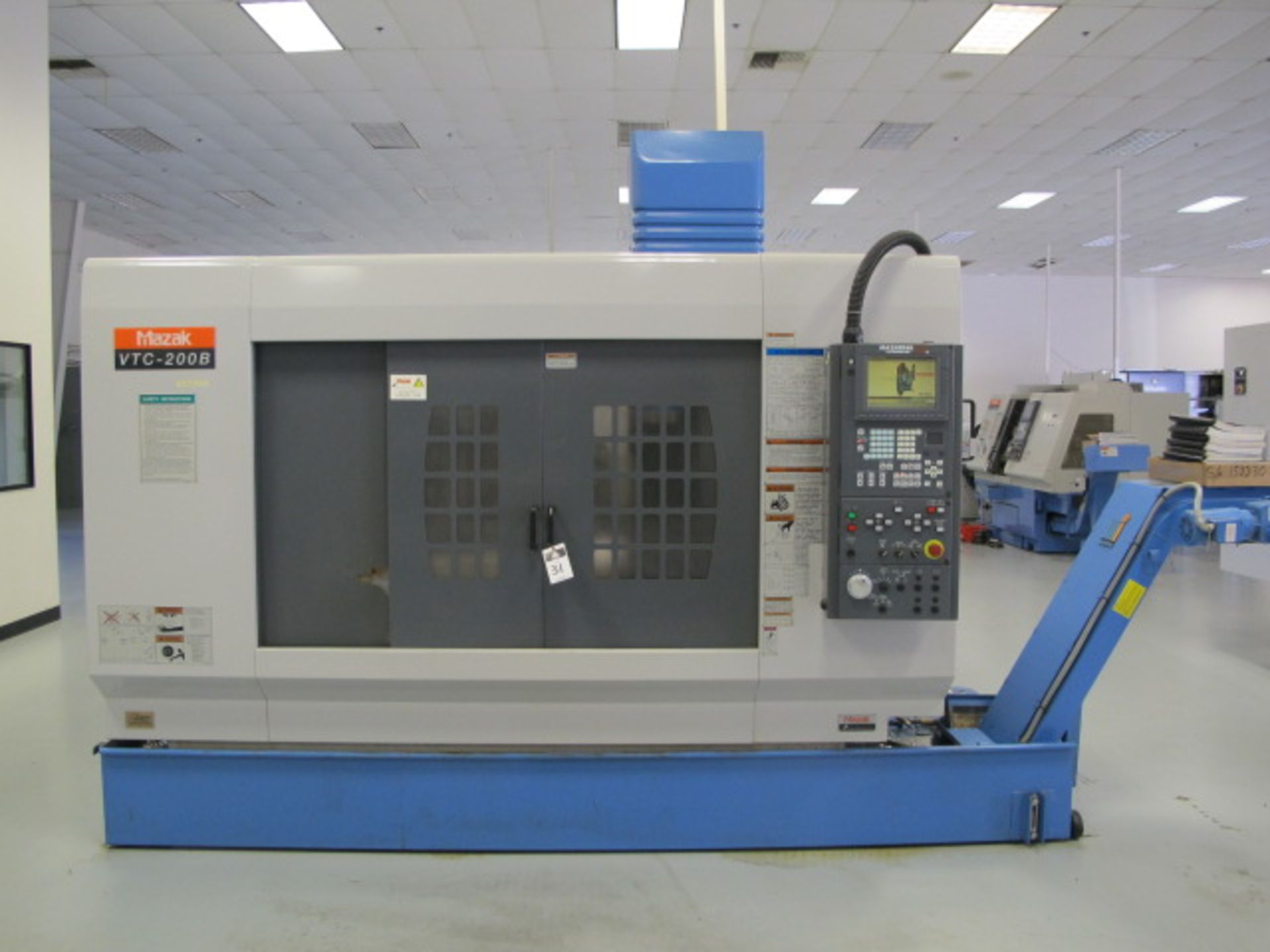 2001 Mazak VTC-200B 4-Axis CNC Vertical Traveling Column Machining Center s/n 152230 w/ Mazatrol