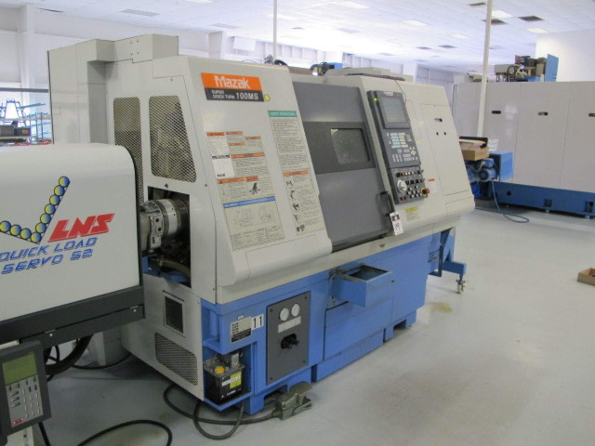 2001 Mazak Super Quick Turn 100MS Twin Spindle Live Turret CNC Turning Center s/n 156505 w/ Mazatrol - Image 4 of 18