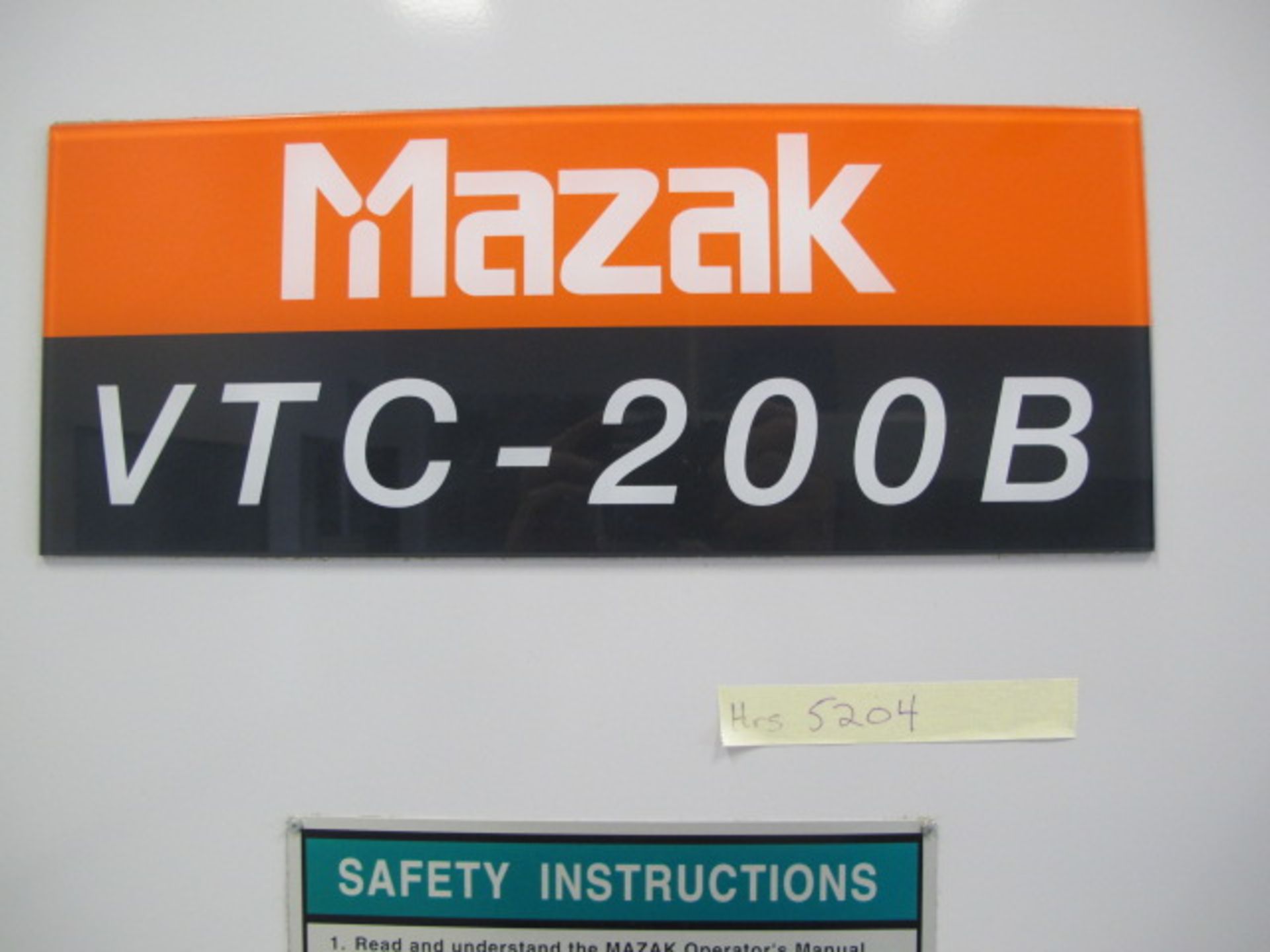 2001 Mazak VTC-200B 4-Axis CNC Vertical Traveling Column Machining Center s/n 152230 w/ Mazatrol - Image 5 of 13