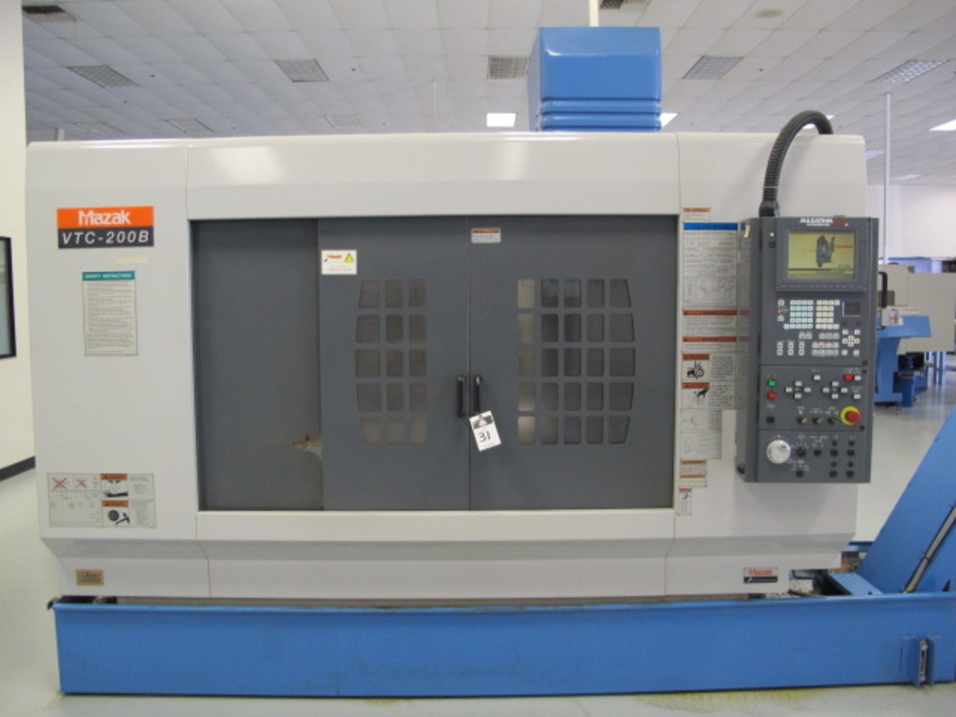 2001 Mazak VTC-200B 4-Axis CNC Vertical Traveling Column Machining Center s/n 152230 w/ Mazatrol - Image 2 of 13