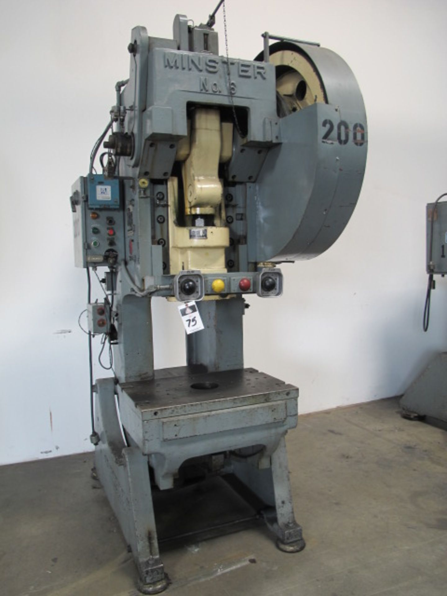 Minster No.6 60-Ton OBI Stamping Press s/n 6-12862 w/ Pneumatic Clutch, 6” Stroke, 3” Ram Adj.,