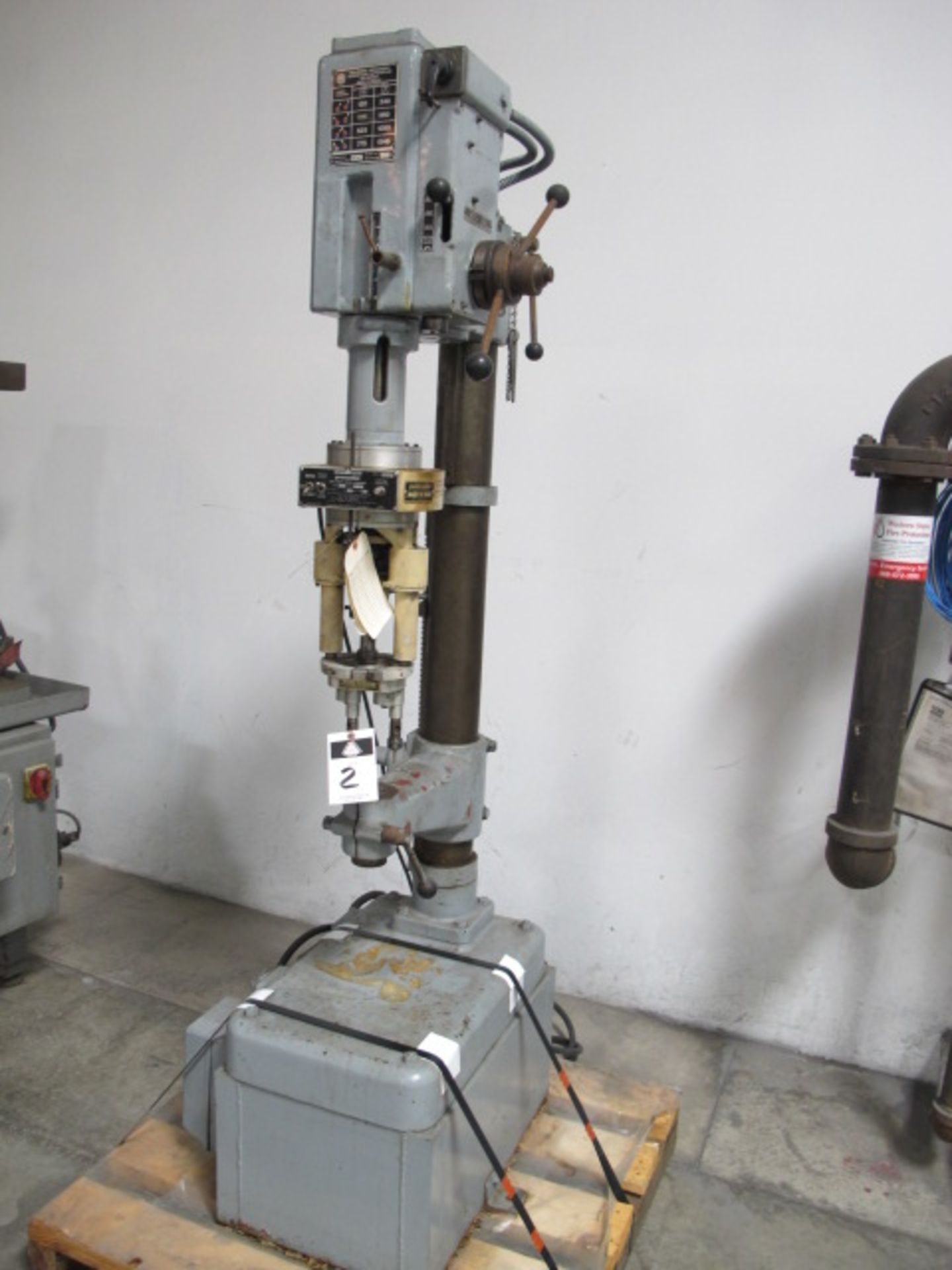 Solberga SEnr7 Geared Head Drill Press s/n 1278 w/ Procunier Size-3 Lead Screw Tapping Head