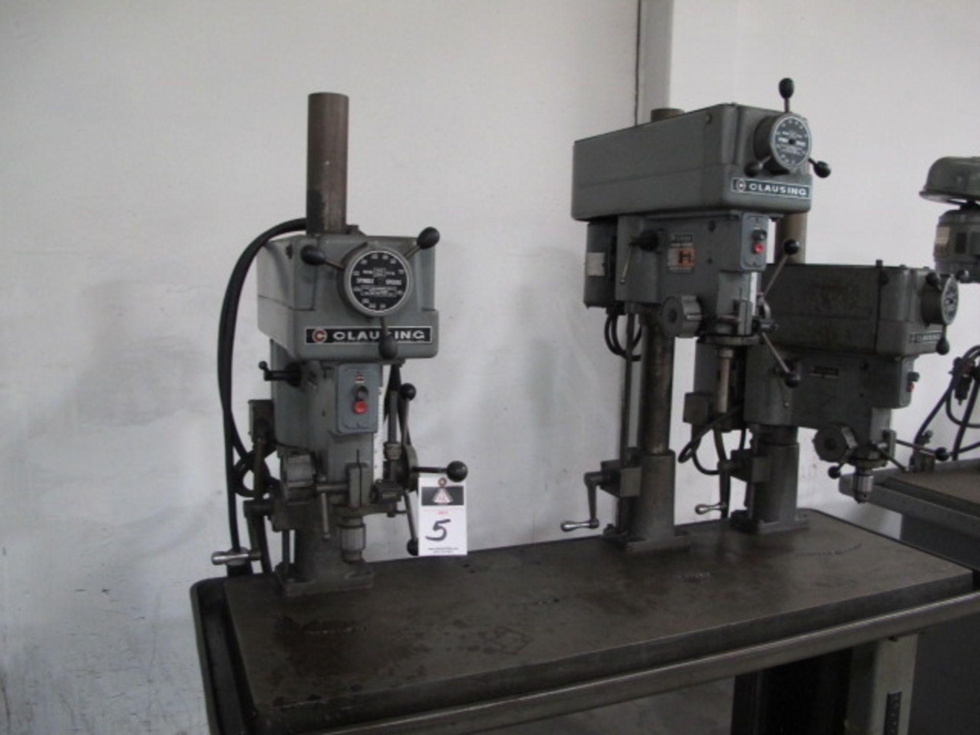 Clausing 3-Head Gang Drill Press w/ Variable Speed Heads, 20” x 60” Table - Image 2 of 3