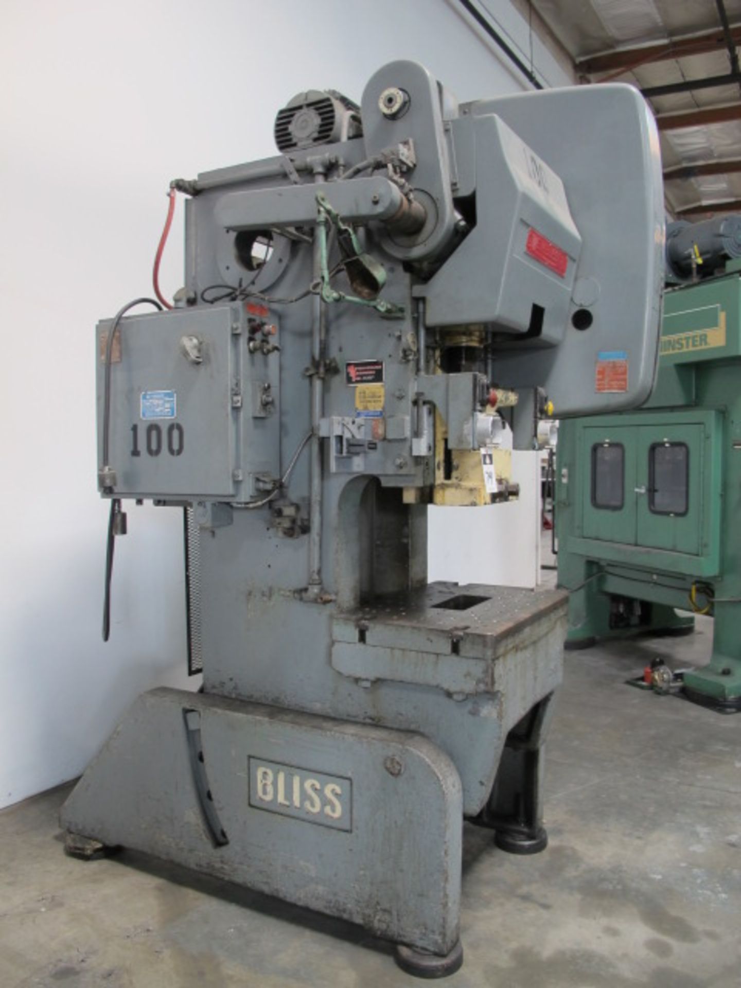 Bliss C-60 60-Ton OBI Stamping Press s/n H65677 w/ Pneumatic Clutch, 21” x 32” Bolster Area, 11” x - Image 3 of 7