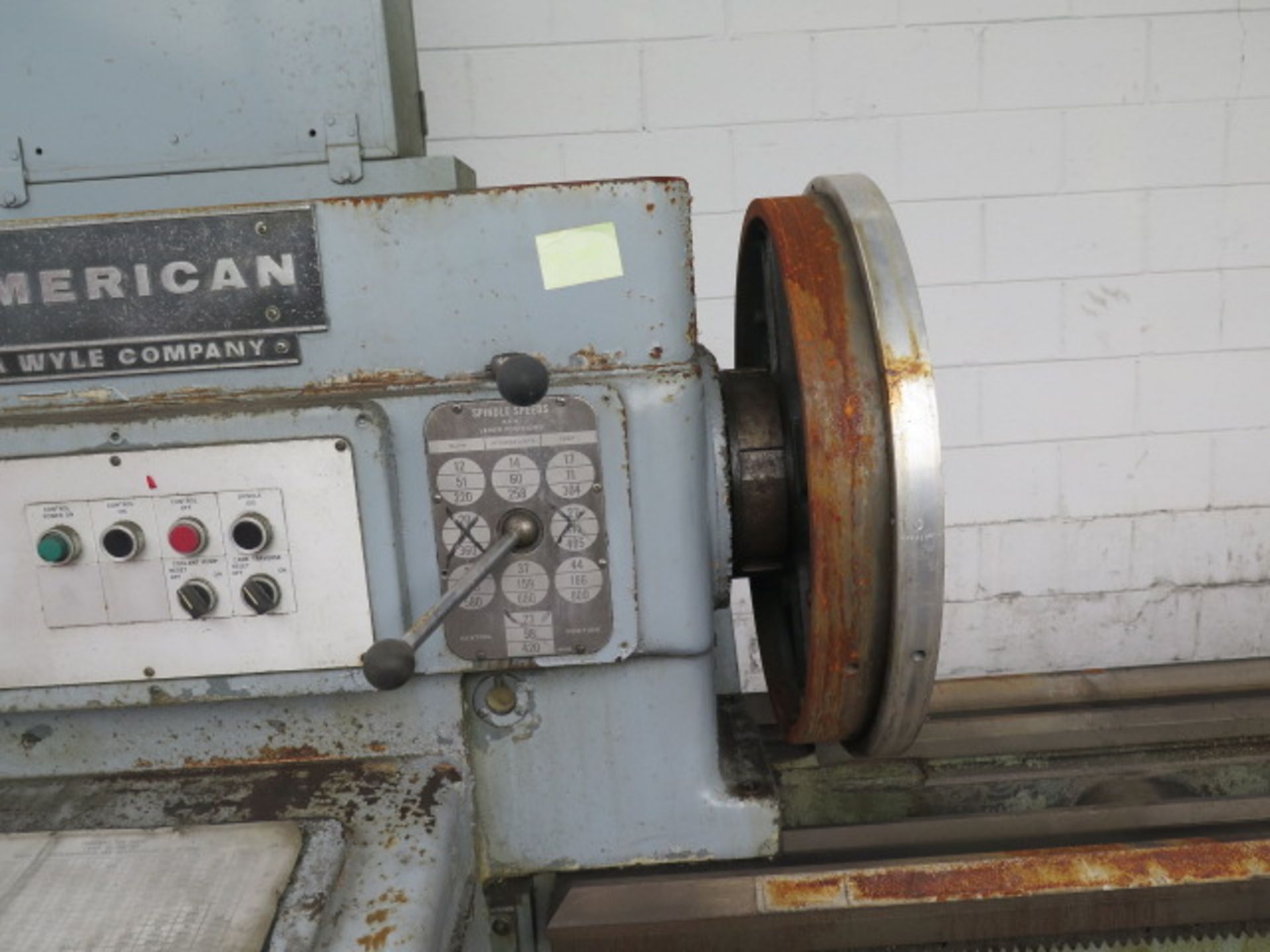 American 30" x 126" Geared Head Lathe s/n 78988 w/ 12-800 RPM, Inch Threading, Tailstock, Tool Post, - Image 3 of 10