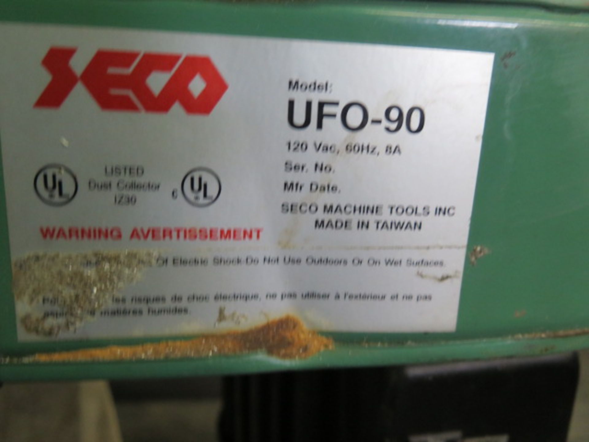 Seco mdl. UFO-90 Dust Collector - Image 2 of 2