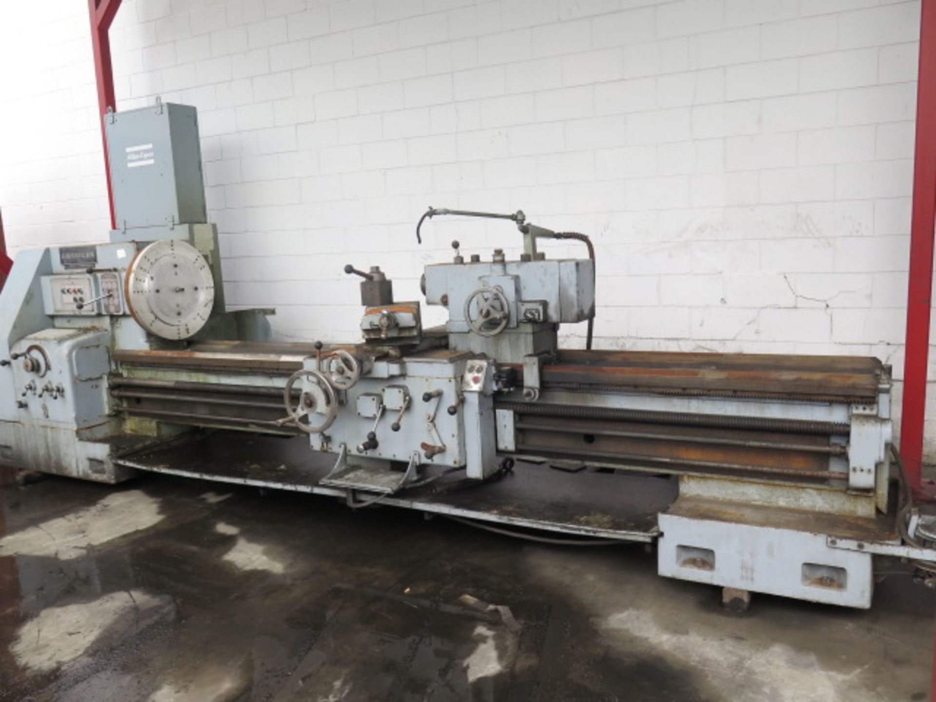 American 30" x 126" Geared Head Lathe s/n 78988 w/ 12-800 RPM, Inch Threading, Tailstock, Tool Post, - Image 2 of 10