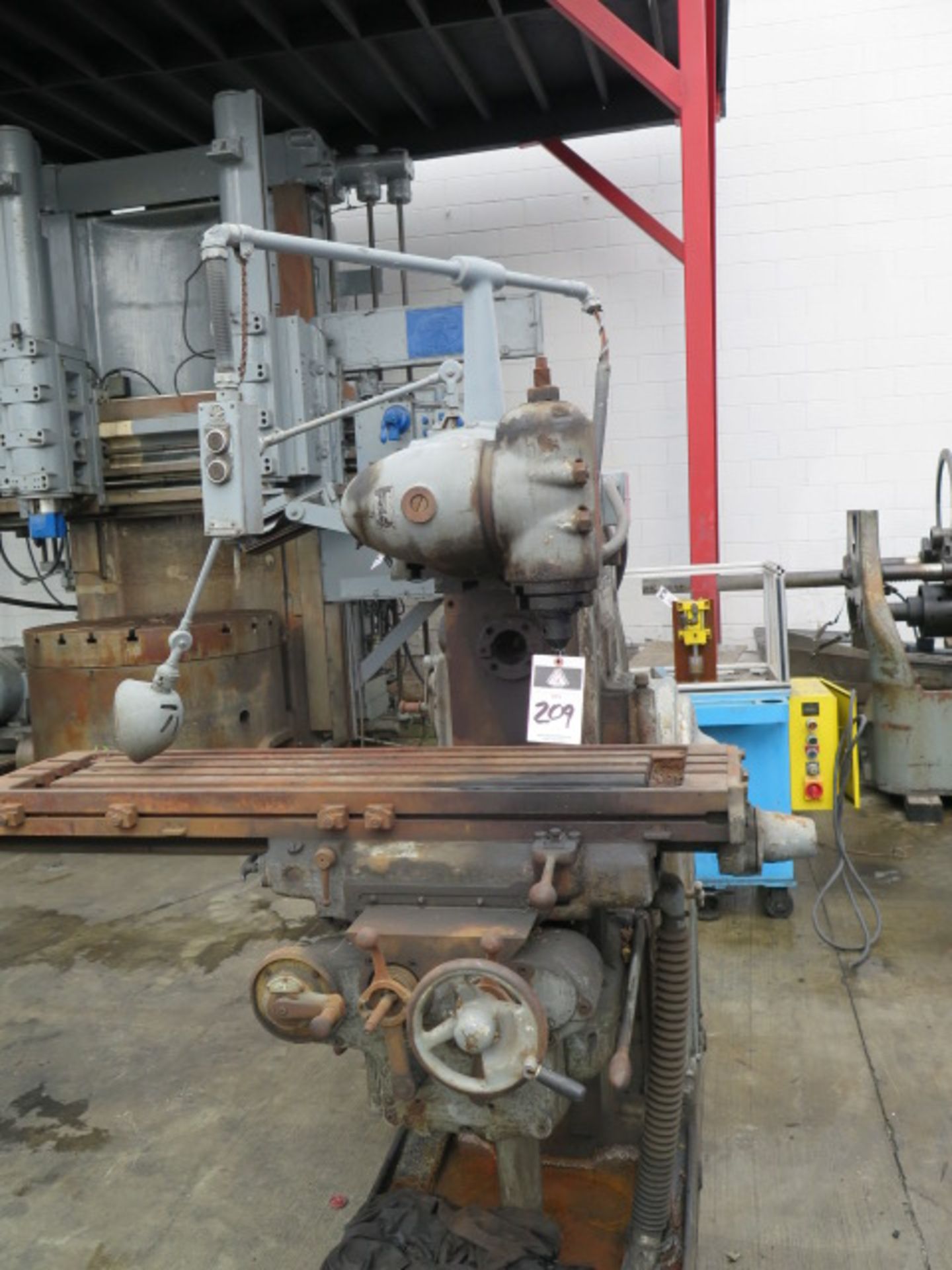 Kearney & Trecker Milwaukee mdl. 5HP-2CH Universal Mill 2/ 25-1500 Horizontal RPM, 40-1200