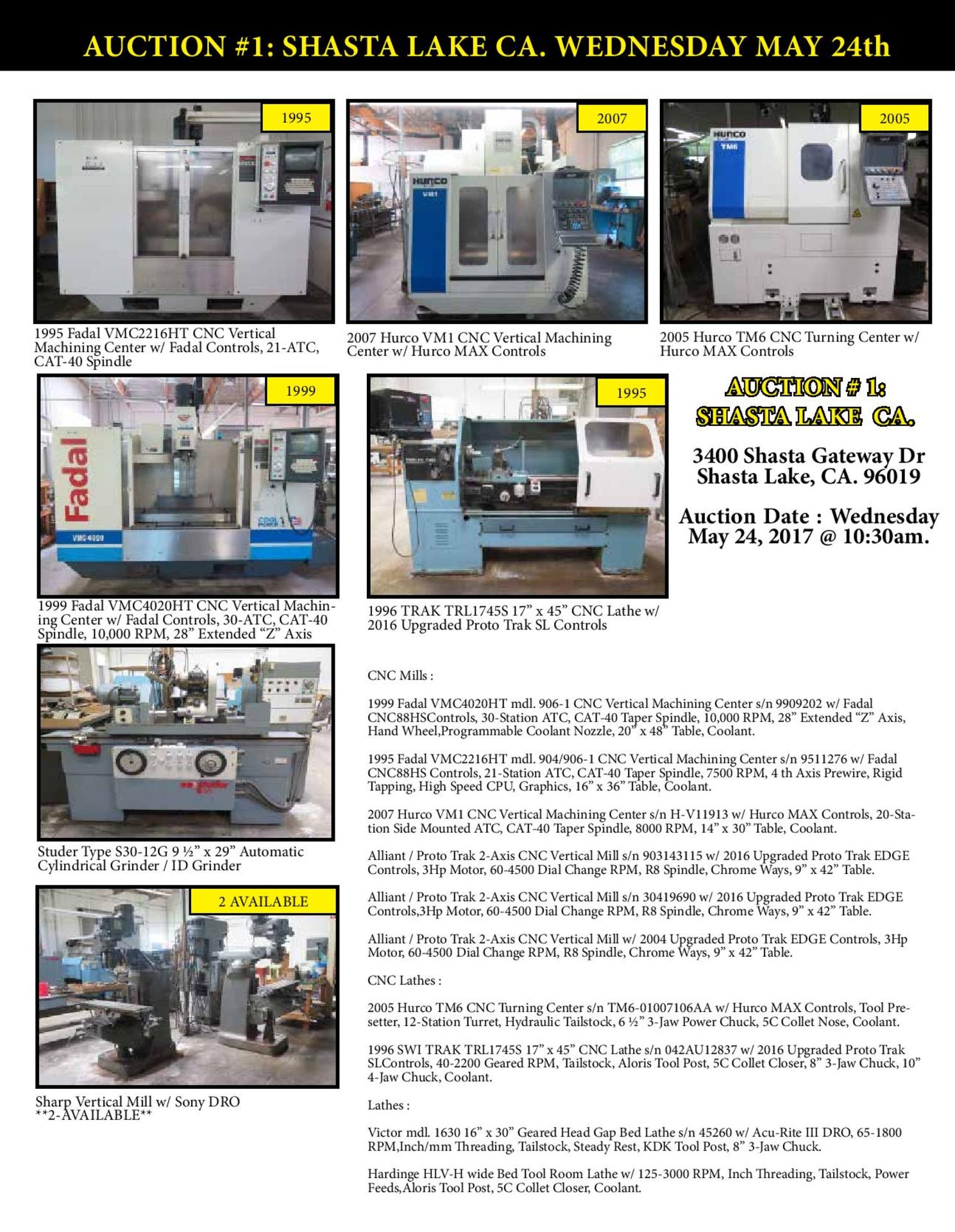 Full Catalog Coming Soon! Day 1 - CNC Machining Facilities - Image 2 of 4