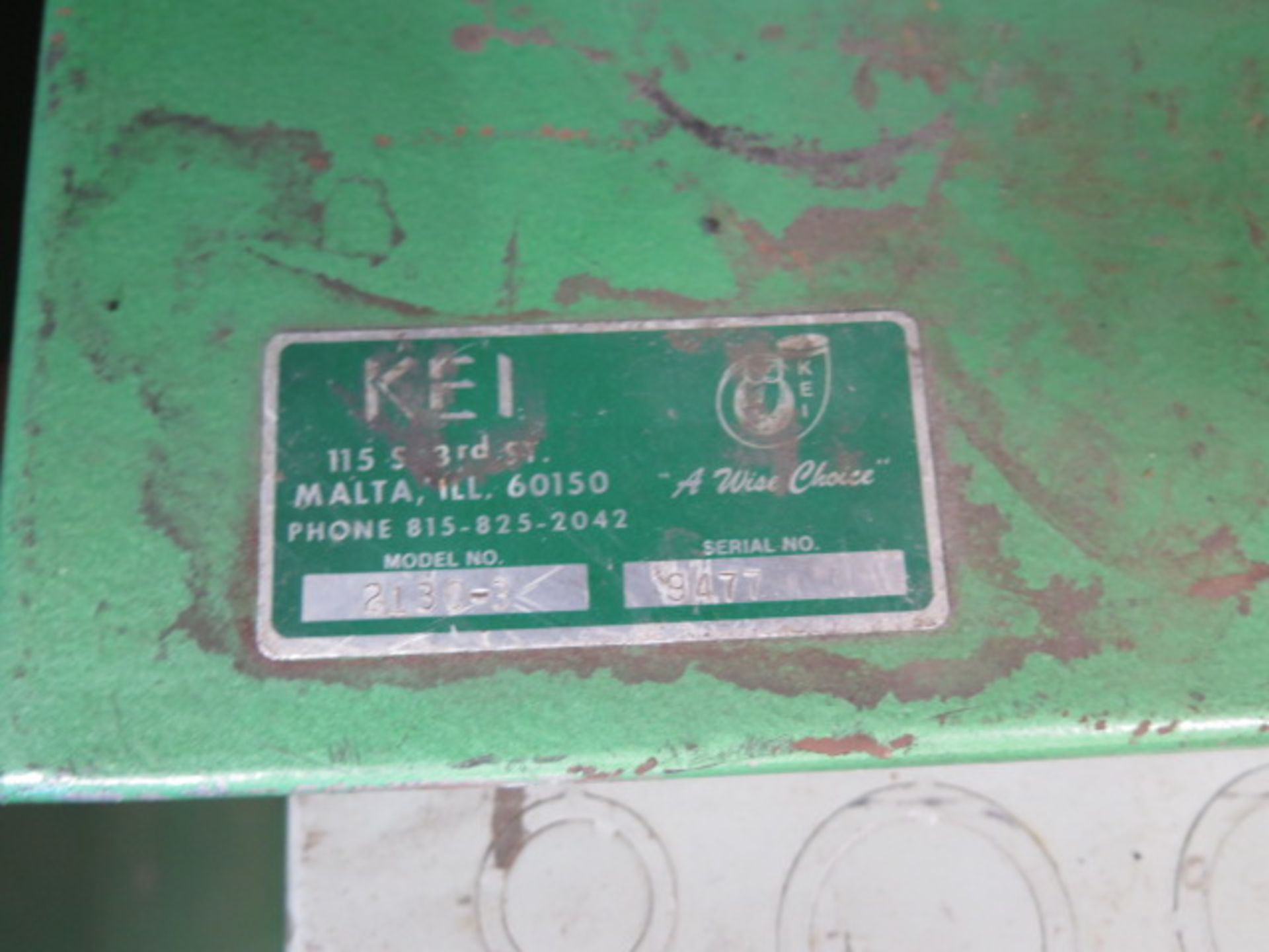 KEI mdl. 2130-3 Dust Collector s/n 94777 - Image 3 of 3