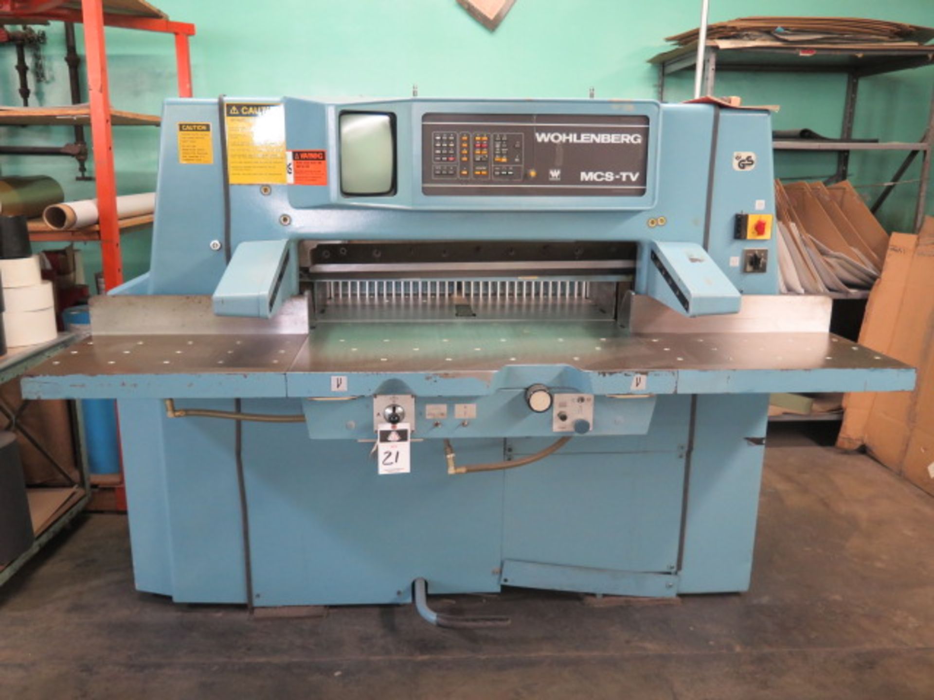 Wohlenberg MCS-TV Type 92 36” Paper Shear s/n 3124-020 w/ Controlled Back Gage, 16 ½” x 83 ½” Ball