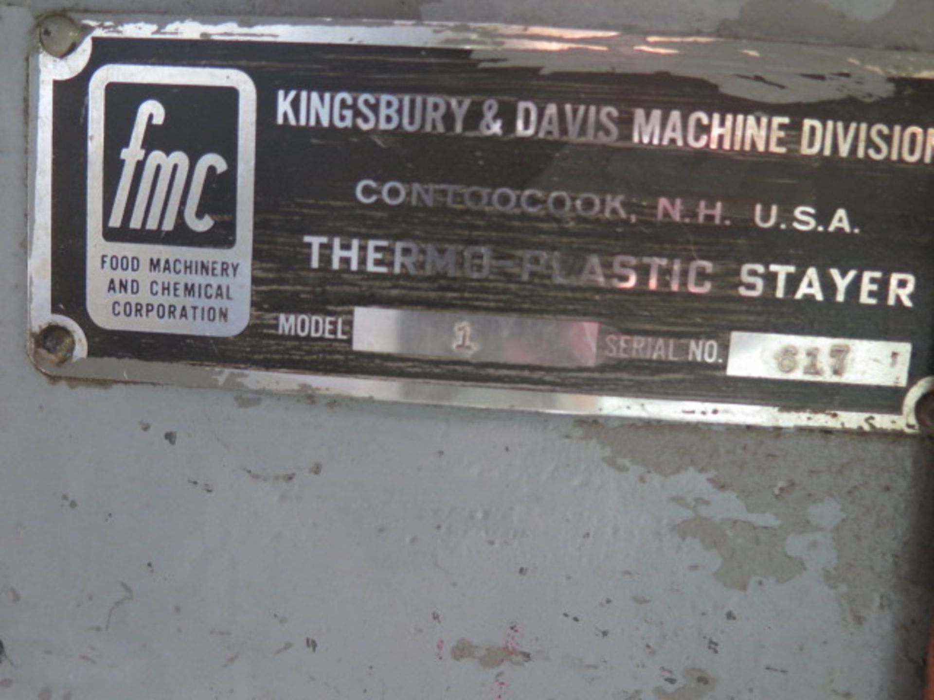 Kingsbury & Davis mdl. 1 Thermo-Plastic Quad Stayer s/n 617 - Image 7 of 7