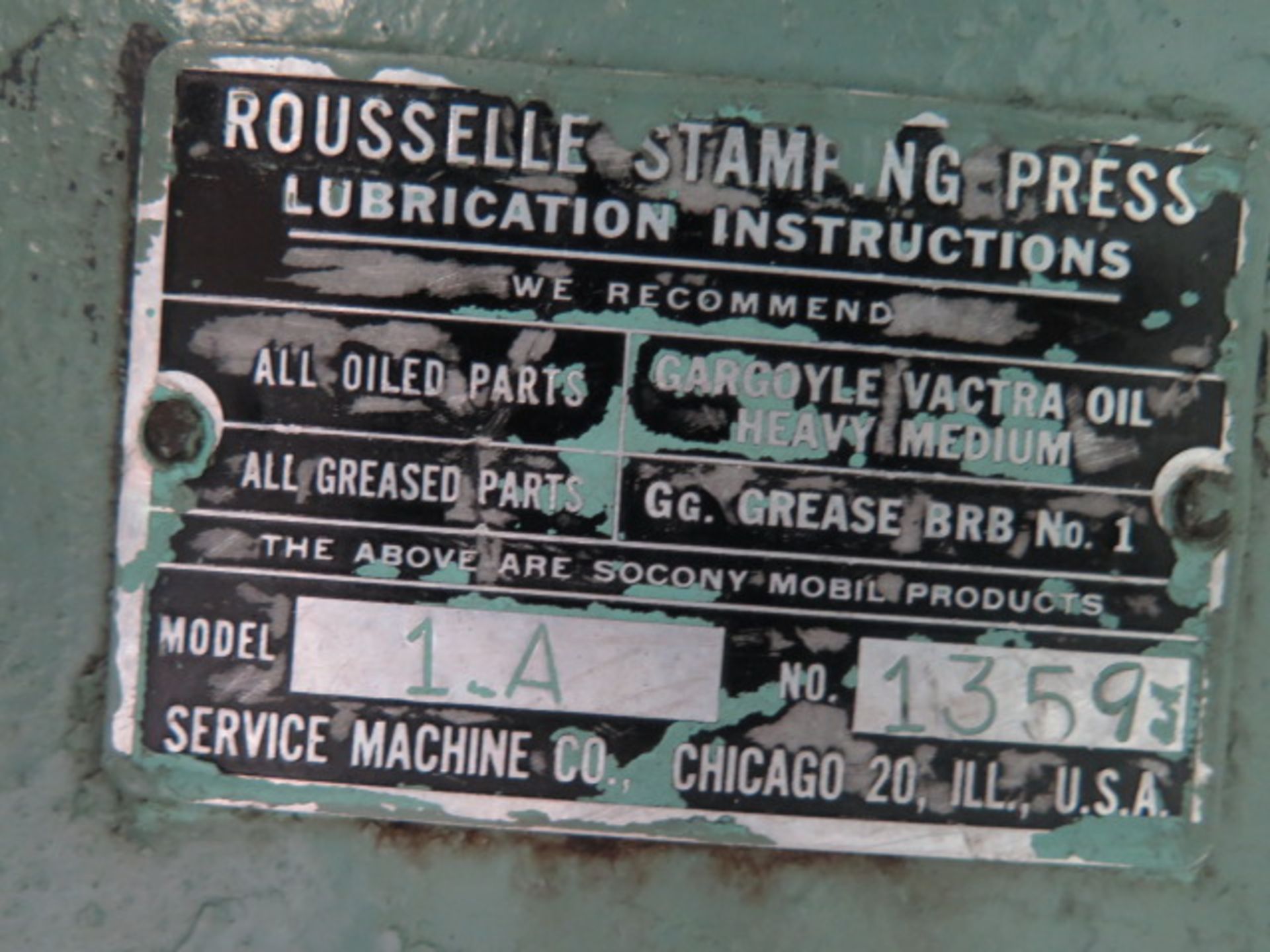 Rouselle No. 1A 8-Ton OBI Stamping Press s/n 1359 - Image 5 of 5