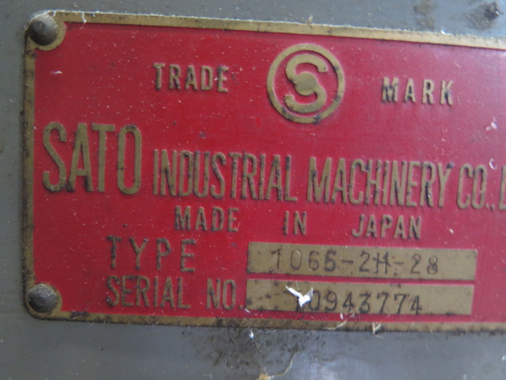 Sato Type 1065-2H-28 Package Tying Machine s/n 10943774 - Image 3 of 3