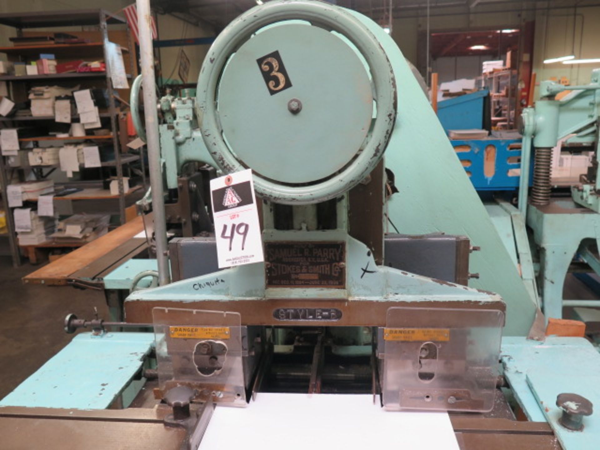 Samuel Perry/ Stokes & Smith Style-B 14” Mitering Machine s/n 874 - Image 2 of 7