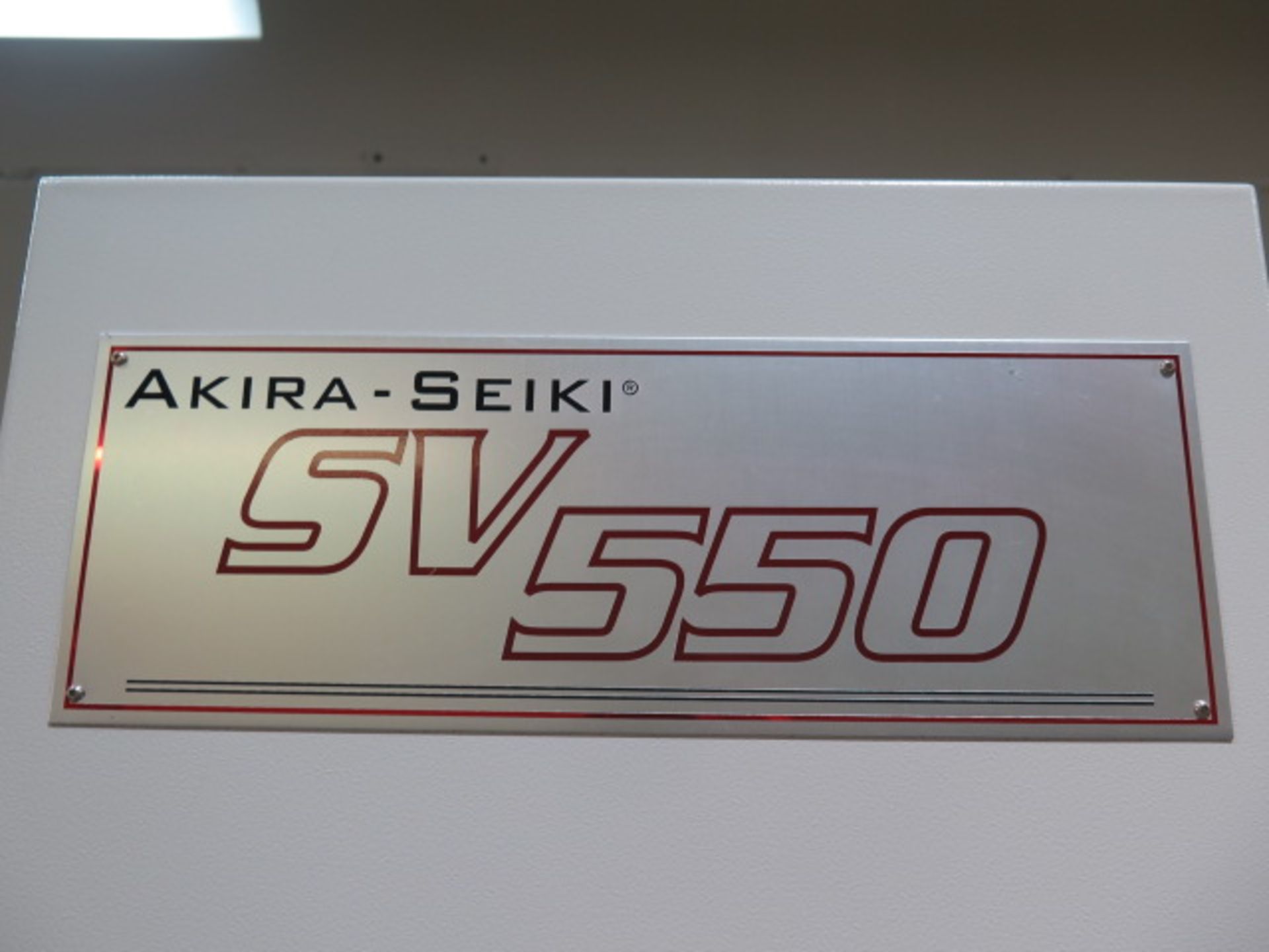 2008 Akira-Seiki SV-550 4-Axis CNC Vertical Machining Center s/n SV05080003 w/ Akira Mi645 Controls, - Image 4 of 14