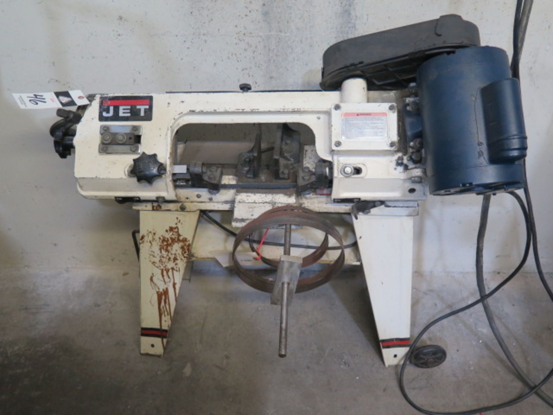 Jet 4" Metal Cutting BHorizontalBand Saw w/ Manual Clamping, Work Stop