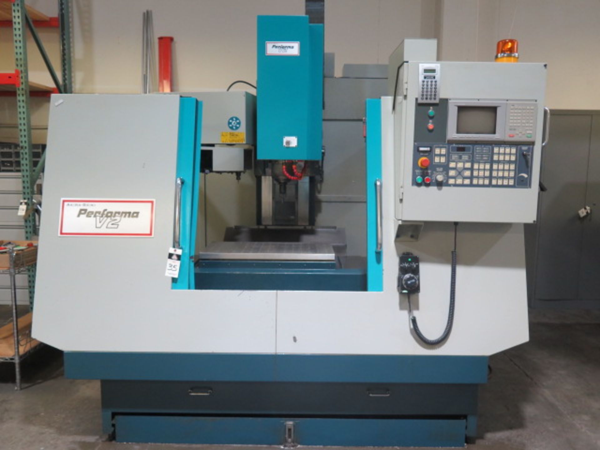 2002 Akira-Seiki Performa V-2C CNC Vertical Machining Center s/n 02VE265-574 w/ Mitsubishi Controls, - Image 4 of 14