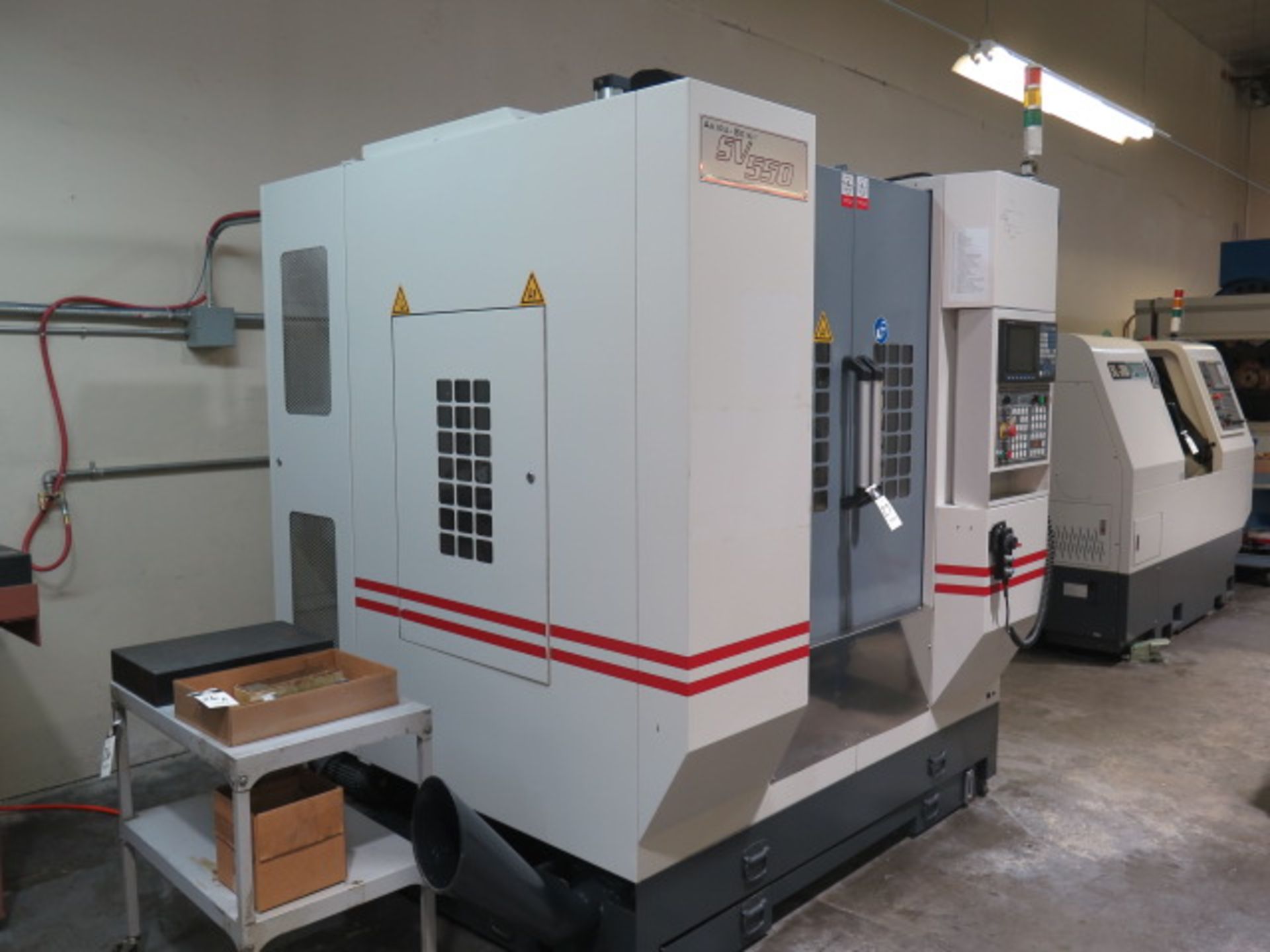 2008 Akira-Seiki SV-550 4-Axis CNC Vertical Machining Center s/n SV05080003 w/ Akira Mi645 Controls, - Image 2 of 14