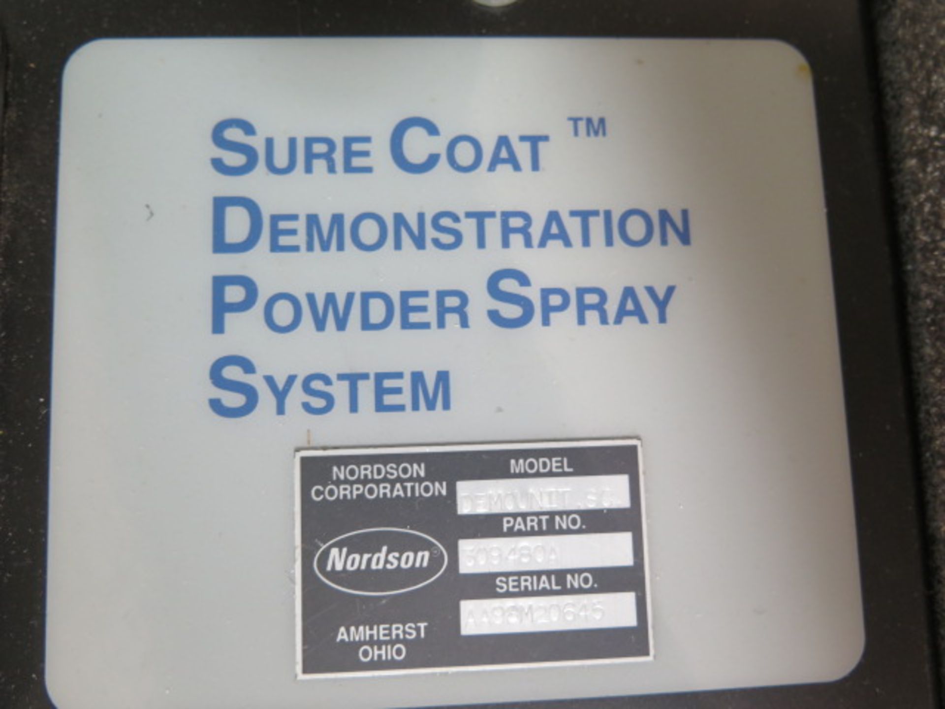 Nordson Sure Coat Demonstration Powder Paint System w/ Digital Gun Control Unit, Spray Gun and Spray - Image 7 of 8