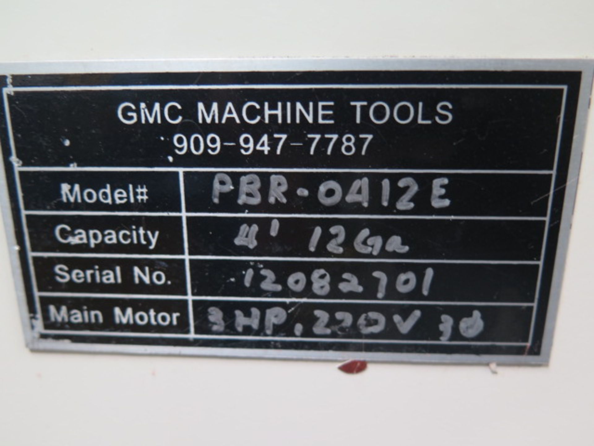 GMC mdl. PBR-0412E 48” x 12GA Power Roll s/n 12082701 w/ 3 ½” Rolls - Bild 6 aus 6