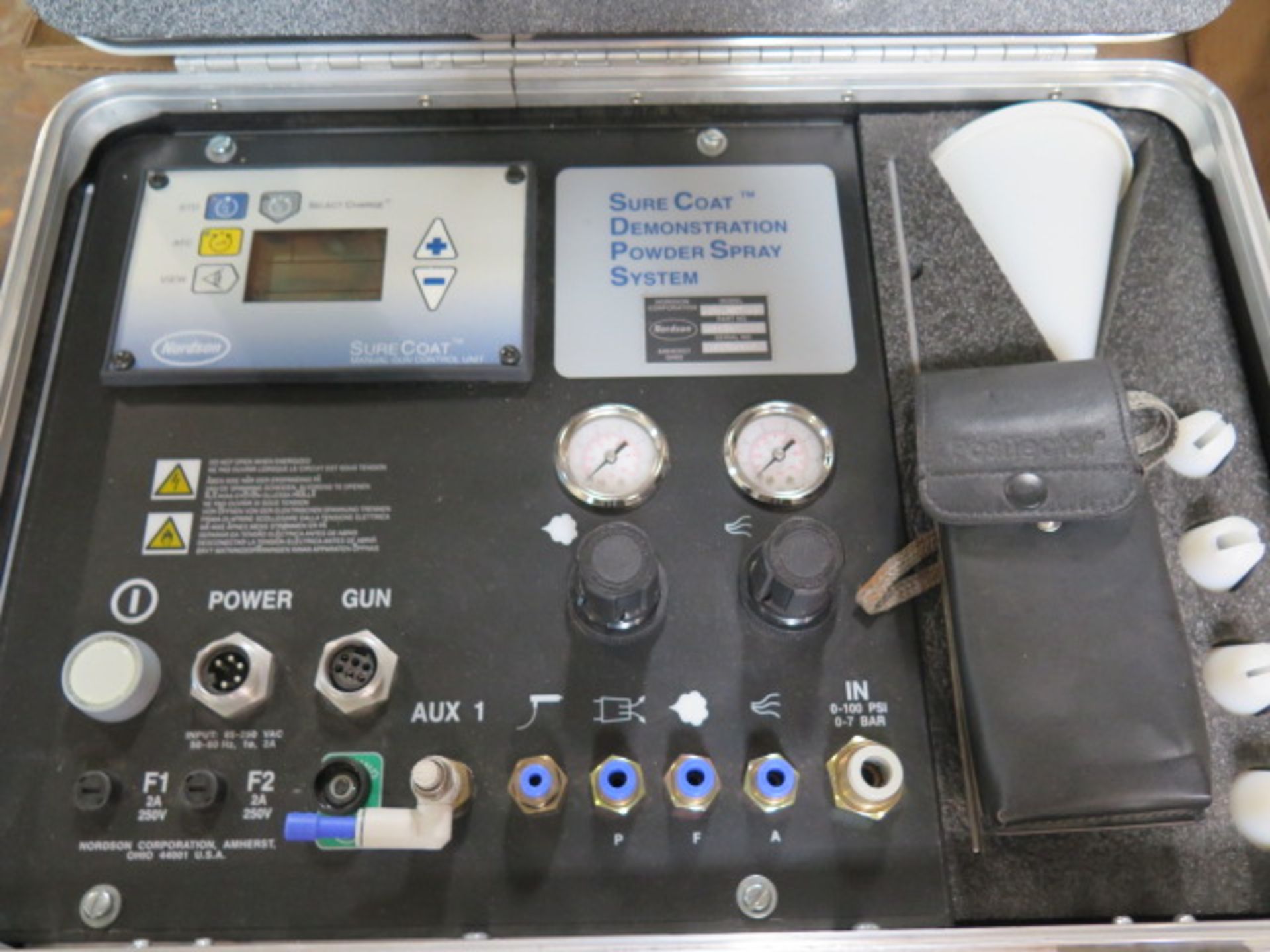 Nordson Sure Coat Demonstration Powder Paint System w/ Digital Gun Control Unit, Spray Gun and Spray - Image 2 of 8