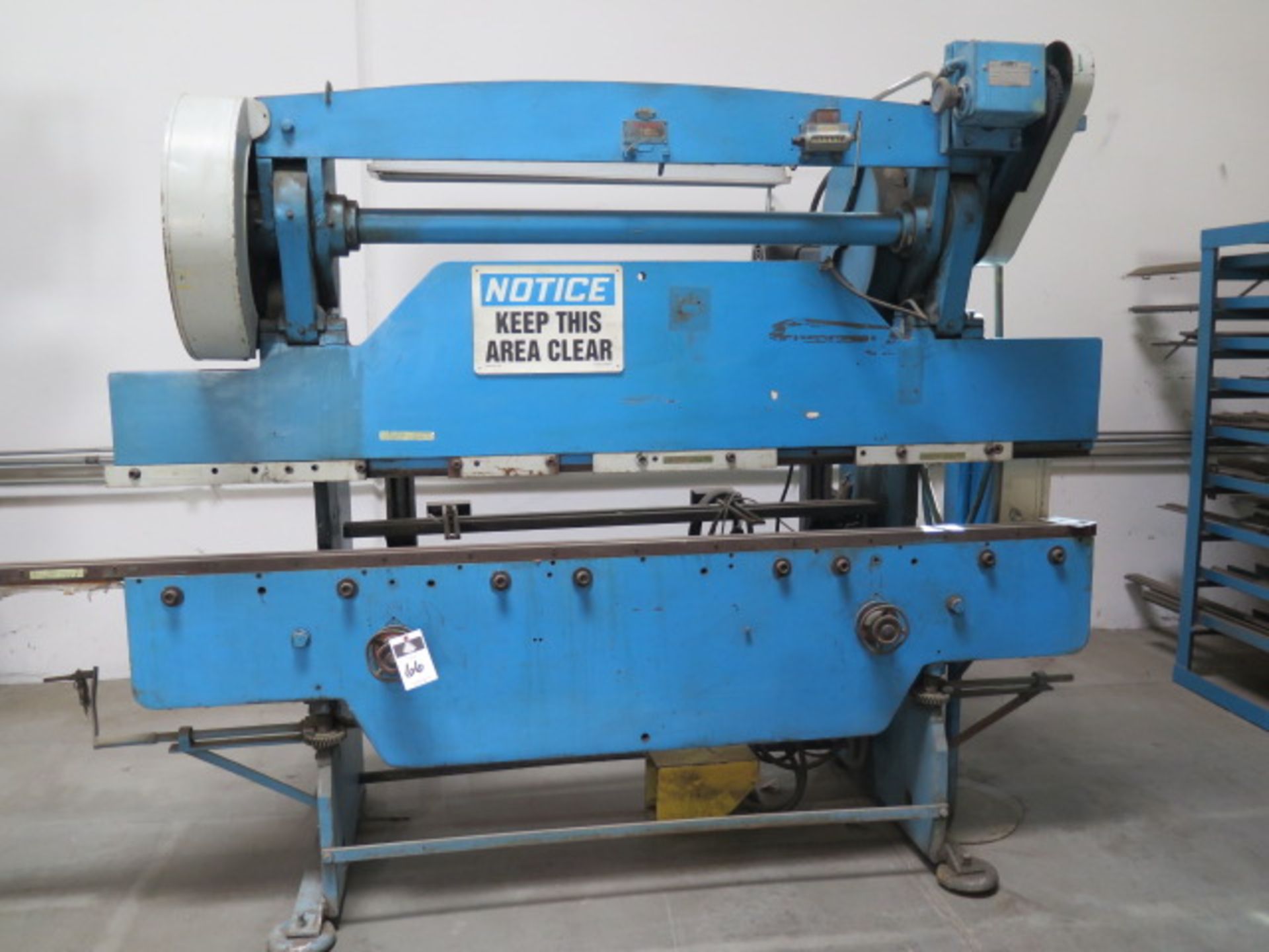 Chicago Size 338 35-ton x 8’ Press Brake s/n L4071 w/ Manual Back Gage, 61” Between Uprights, 6 ¼”