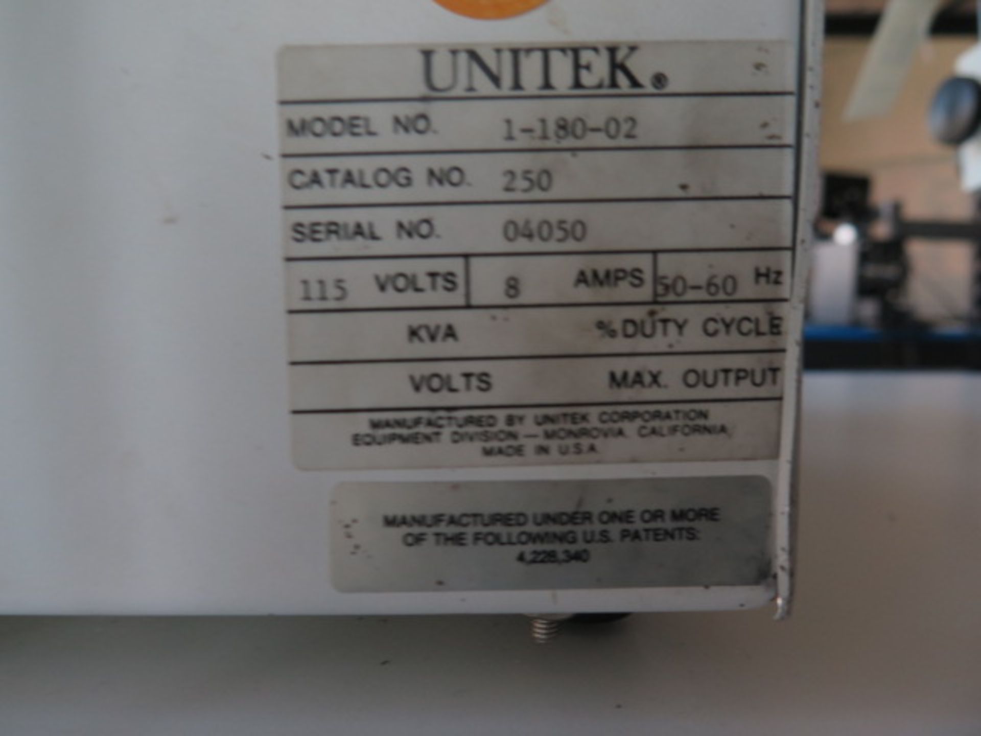 Unitek mdl. 1-180-02 250 Watt Seconds Micro Spot Welder - Image 6 of 6