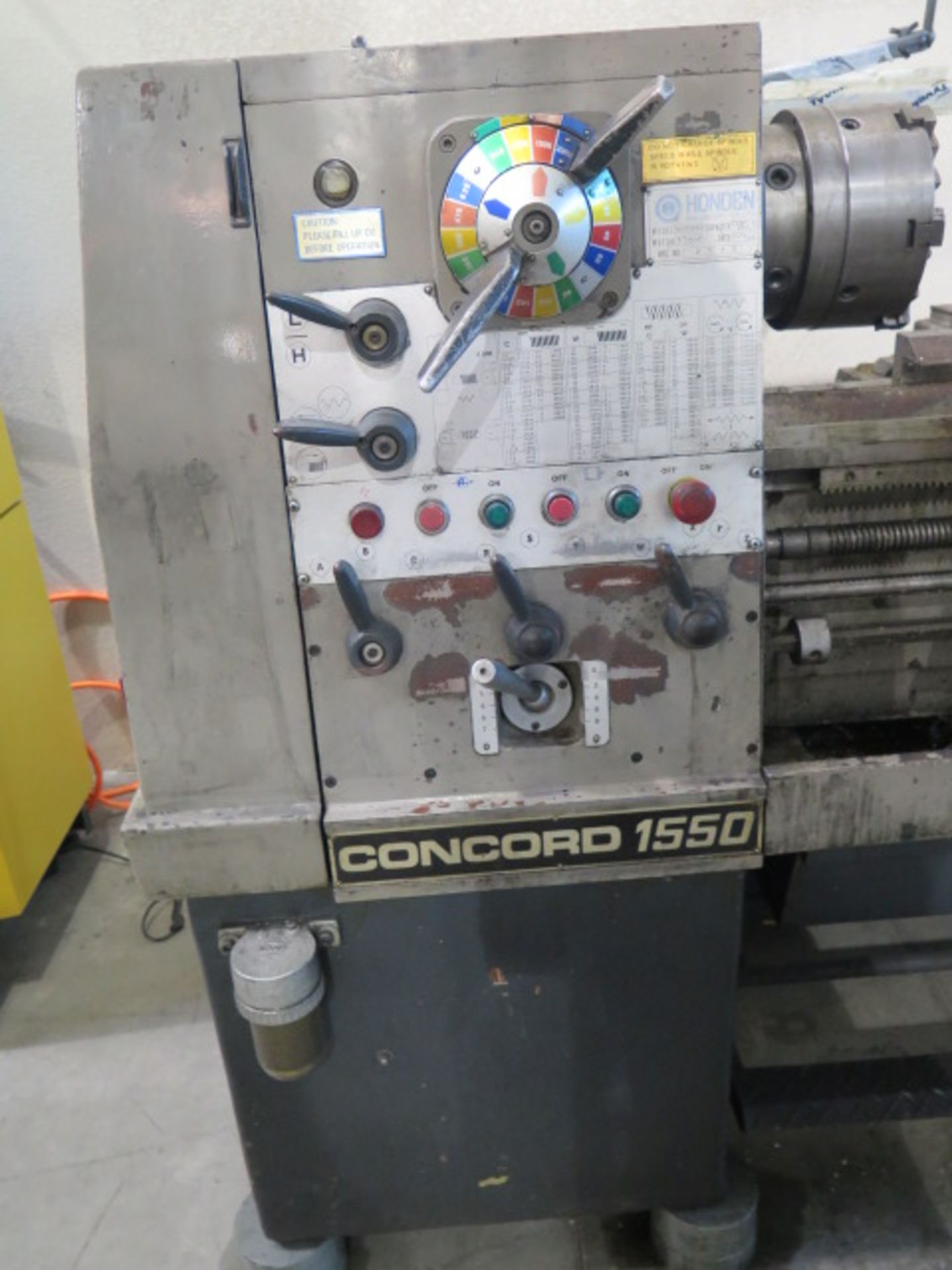 Concord mdl. 1550 15” x 50” Geared Head Gap Bed Lathe s/n 0175 w/ 25-2000 RPM, Inch/mm Threading, - Image 2 of 5