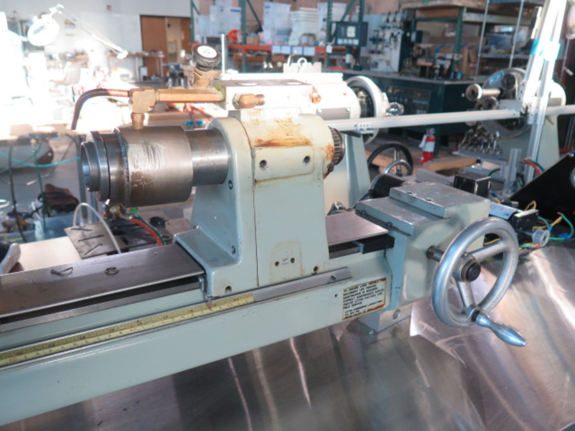 2000 Litton mmdl. F053 8” x 12” Glass Lathe s/n 1543R w/ Variable Speed Drive, 5C Colleted Heads, - Image 2 of 7