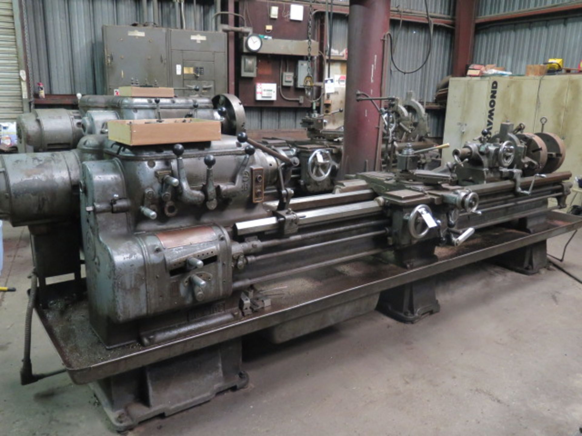 Axelson “16” 16” x 102” Geared Head Lathe s/n 2513 w/ 19” Max Swing, 12’ Bed,13-849 RPM, Inch