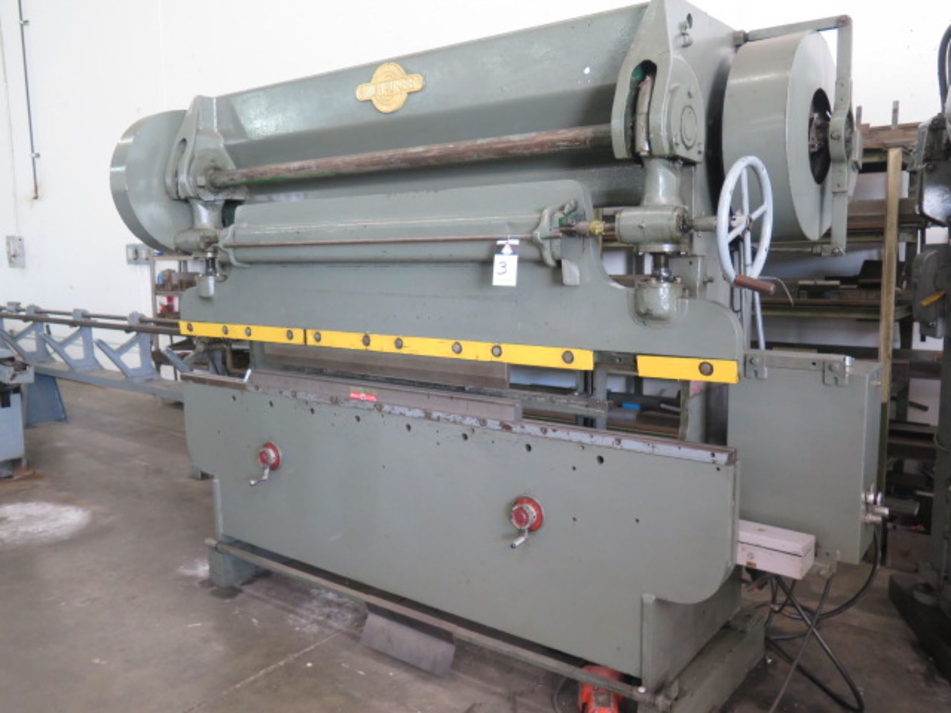 Milwaukee mdl. 25-6 16Ga x 6’ Press Brake w/ 2” Stroke, 8 ½” Shut Height, 7” Throat, 40 Strokes/Min - Image 3 of 7