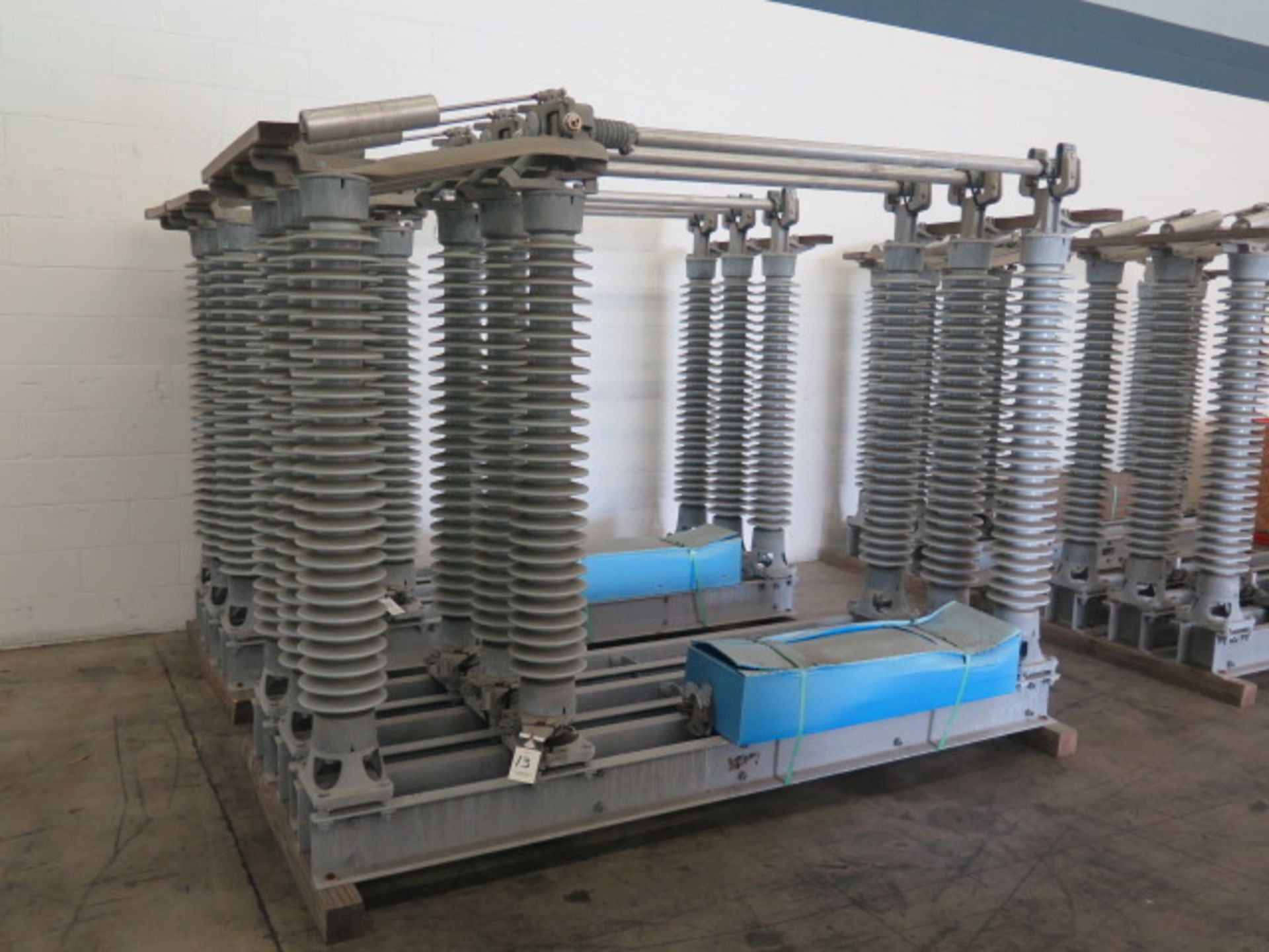 (3) Southern State Type EV Breakers 145kV Max, BIL 650kV Amp Continuous 1200 Amp Short-Time 38000