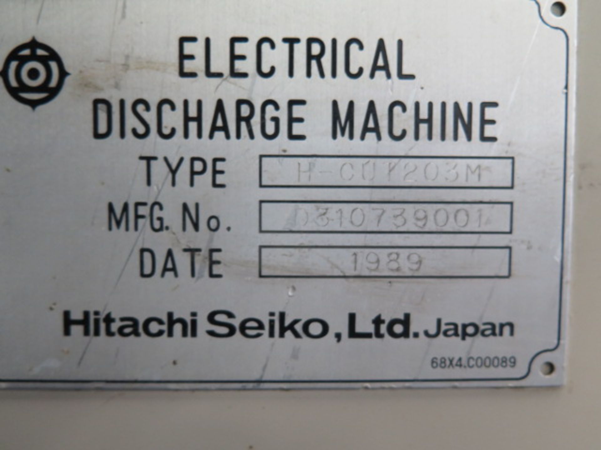 Hitachi H-CUT203M CNC Wire EDM Machine s/n D310739001 w/ Fanuc System HF Controls, 10” x 14” Work - Image 7 of 7