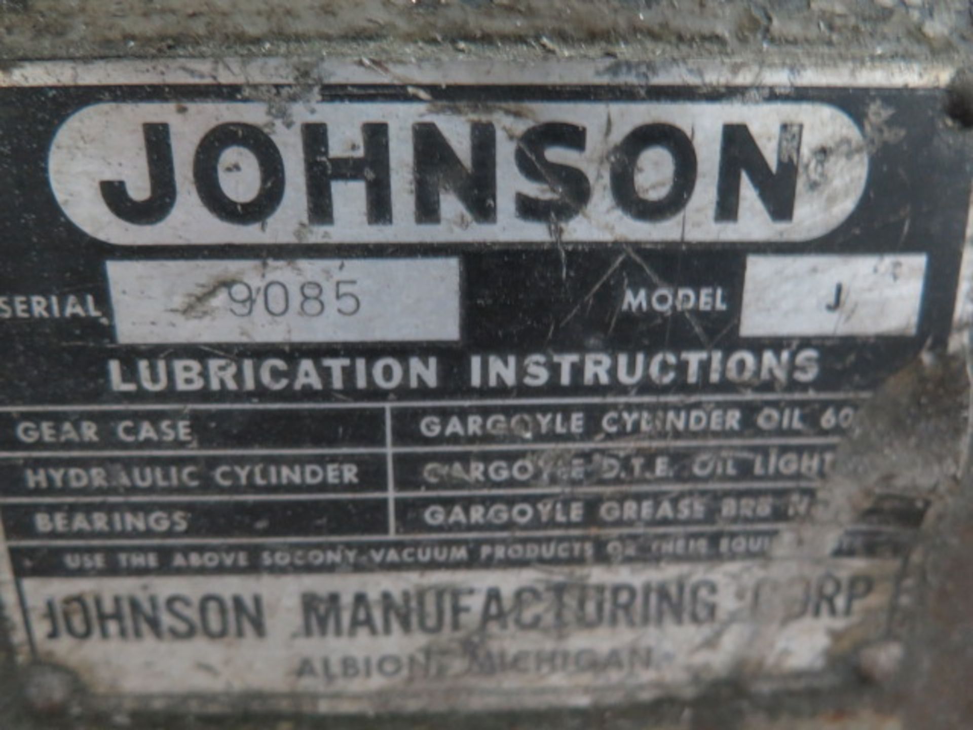 Johnson mdl. J 9” Horizontal Band Saw s/n 9085 - Image 5 of 5