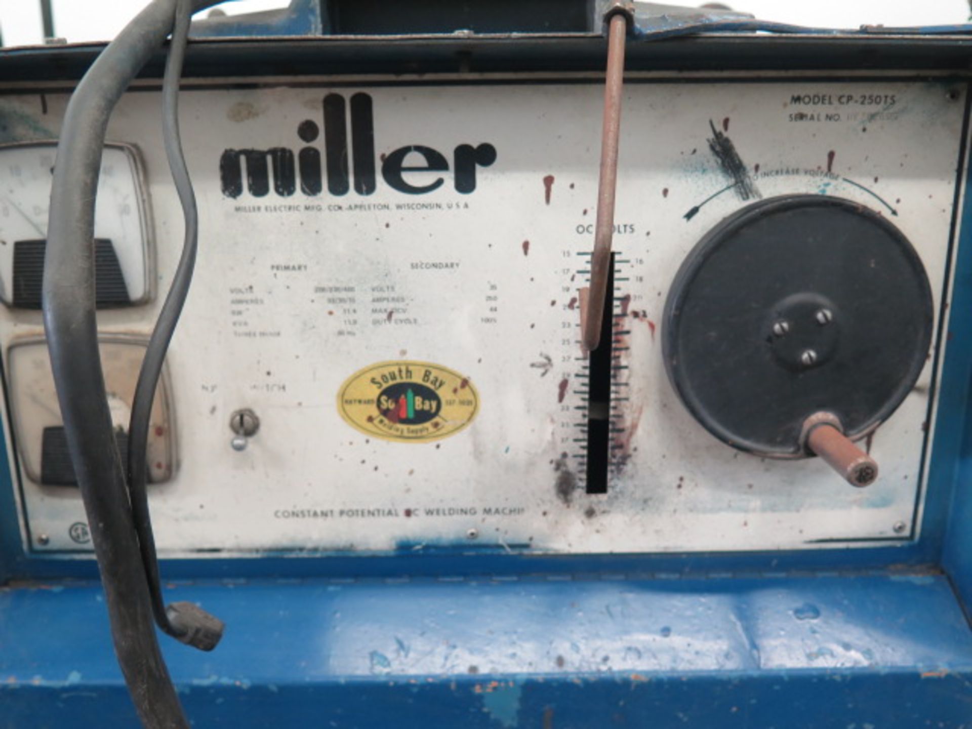 Miller CP-250TS CP-DC Arc Welding Power Source s/n HE782609 w/ Miller S-52E Wire Feeder - Image 3 of 4