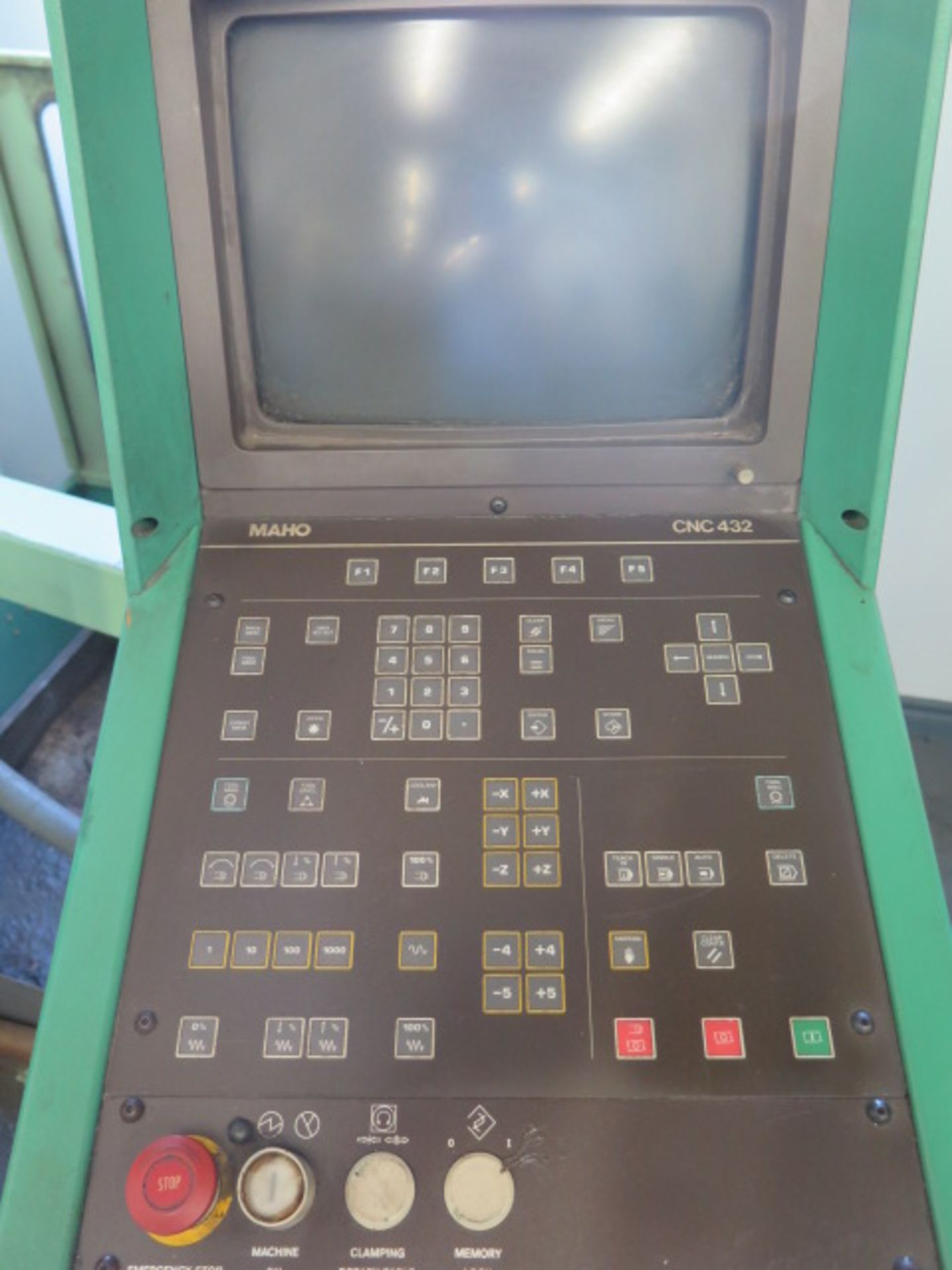 Maho mdl. MH600E CNC Universal Mill w/ CNC432 Controls, Vertical Milling Head, 40-Taper Spindles, - Image 4 of 11