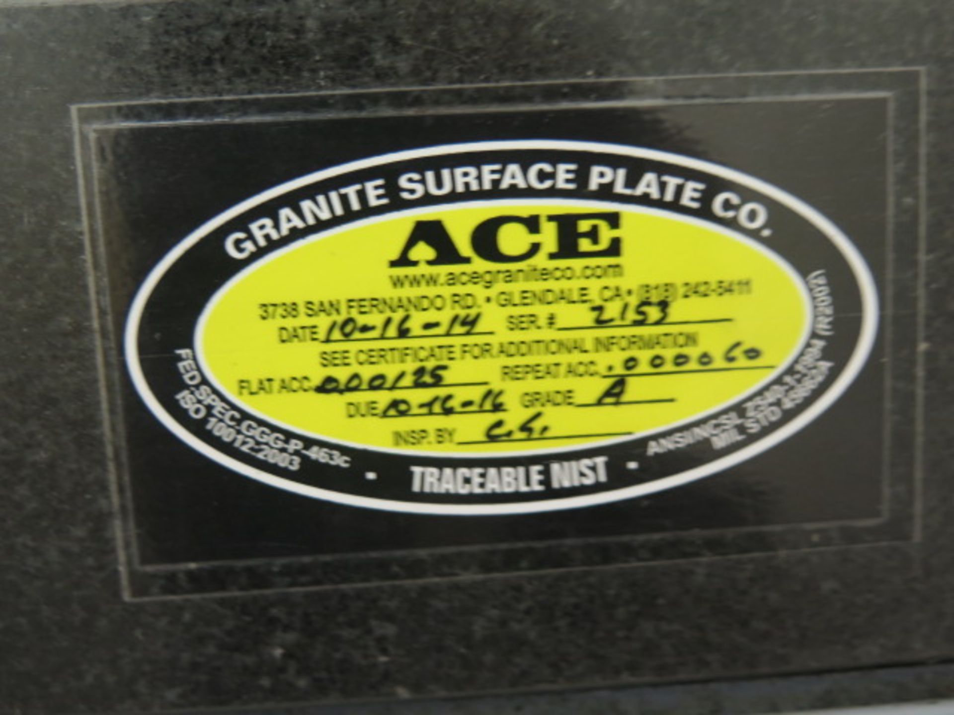 Ace 24” x 36” x 4” Granite Surface Plate w/ Stand - Image 3 of 3