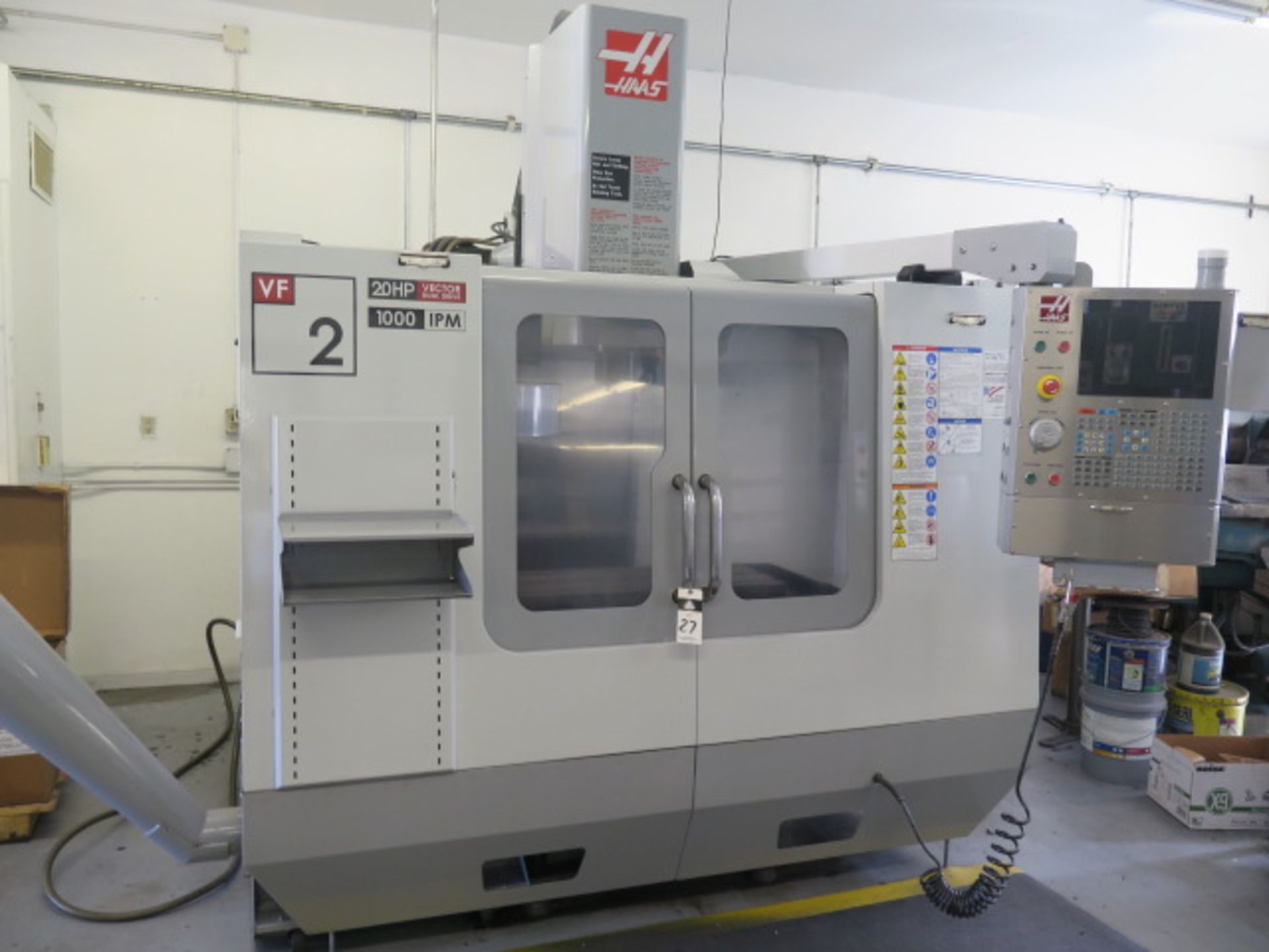 DEC 2007 Haas VF-2D 4-Axis CNC Vertical Machining Center s/n 1063552 w/ Haas Controls, 20-Station - Image 2 of 10