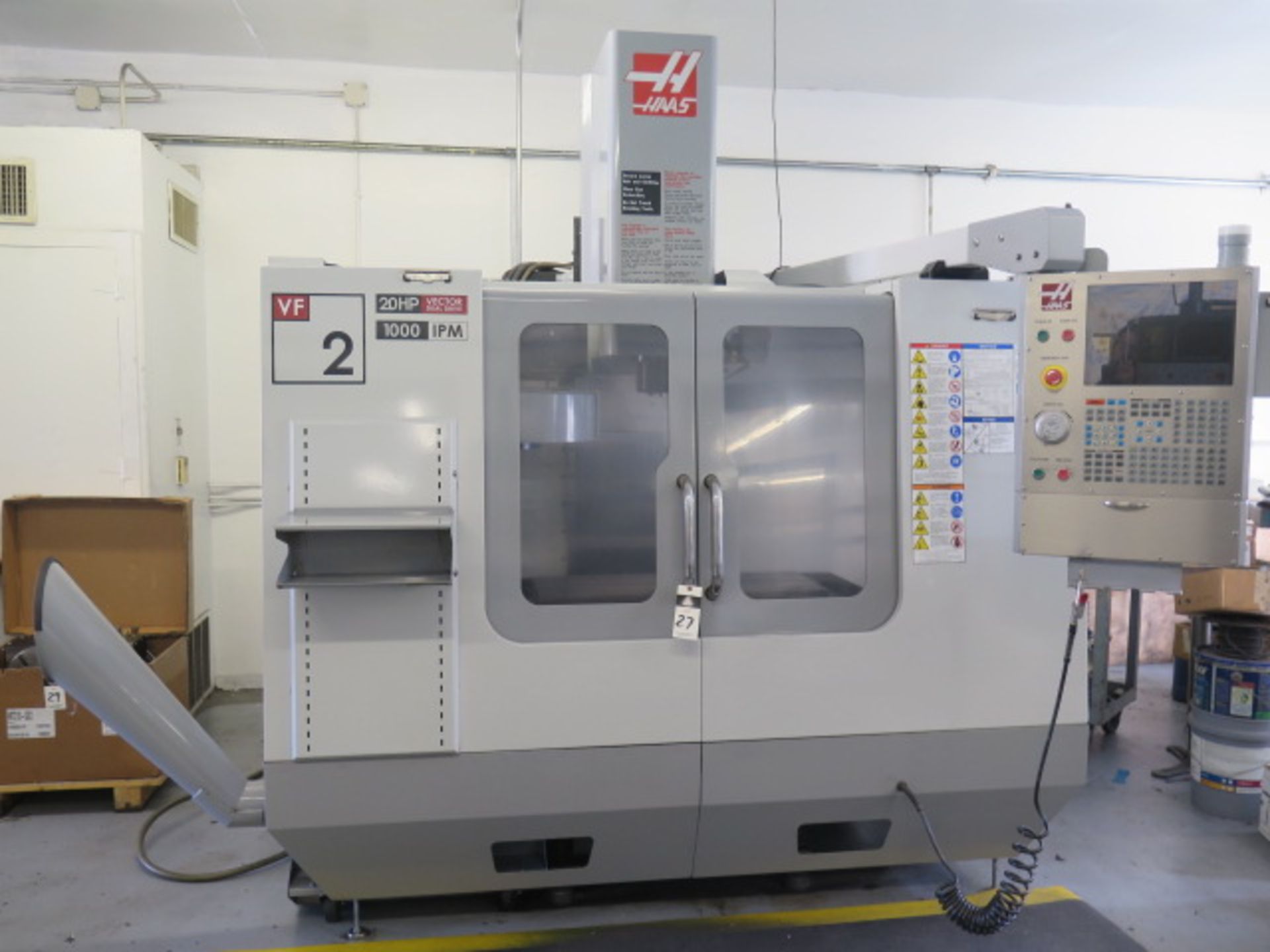 DEC 2007 Haas VF-2D 4-Axis CNC Vertical Machining Center s/n 1063552 w/ Haas Controls, 20-Station