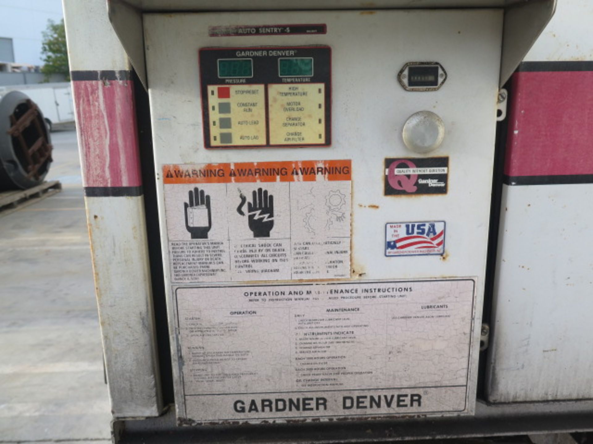 Gardner Denver "Eletrs-Screw" 25Hp Rotary Screw Air Compressor w/ Auto Sentry-S Controls - Image 3 of 6