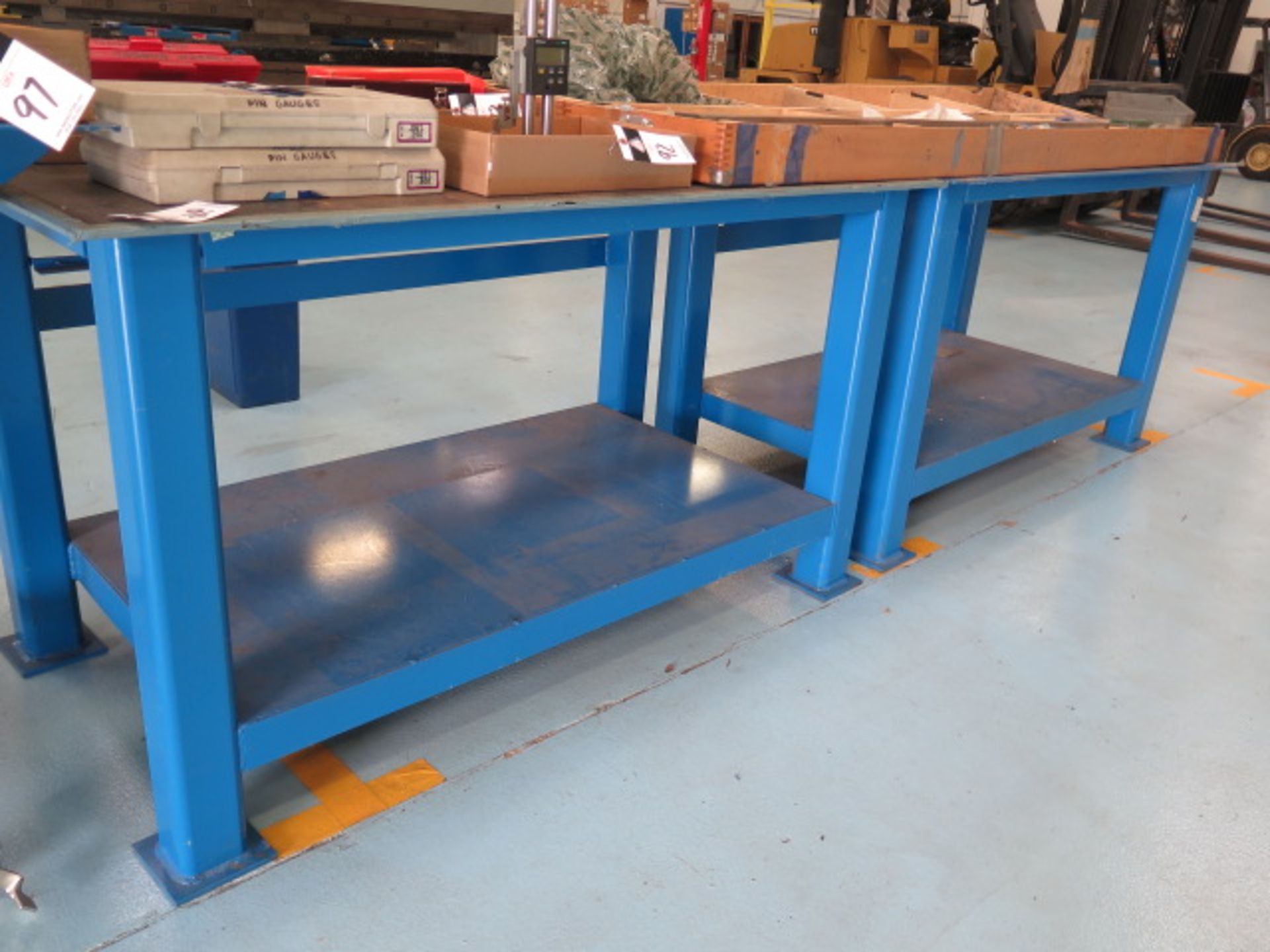36" x 66" Steel Work Benches (2)