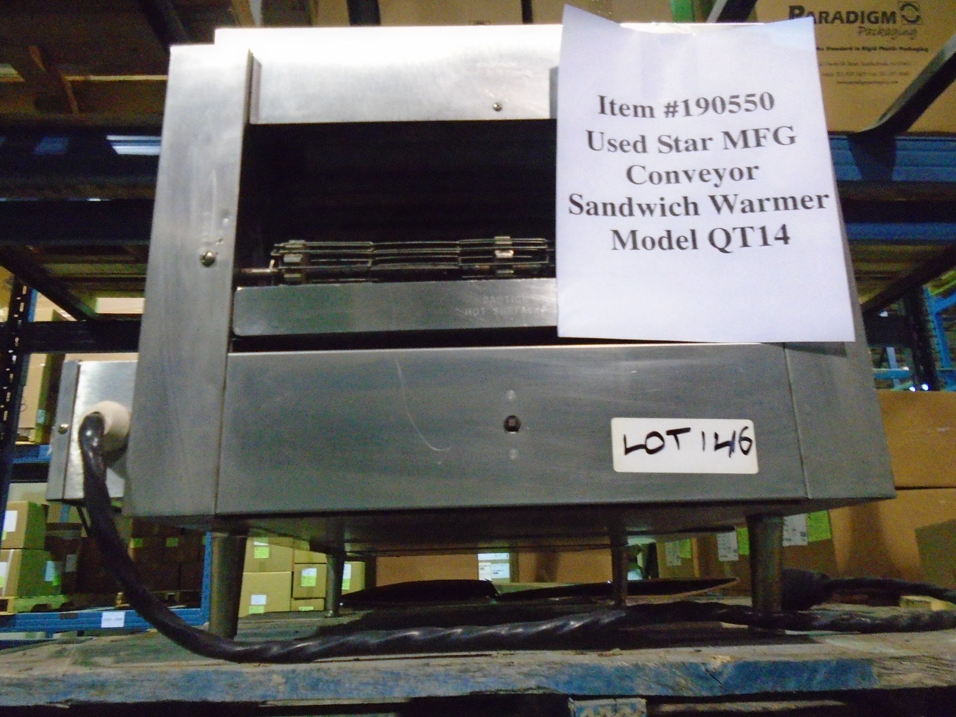 USED STAR MFG SANDWICH WARMER MODEL QT-14 LOAD OUT FEE:10