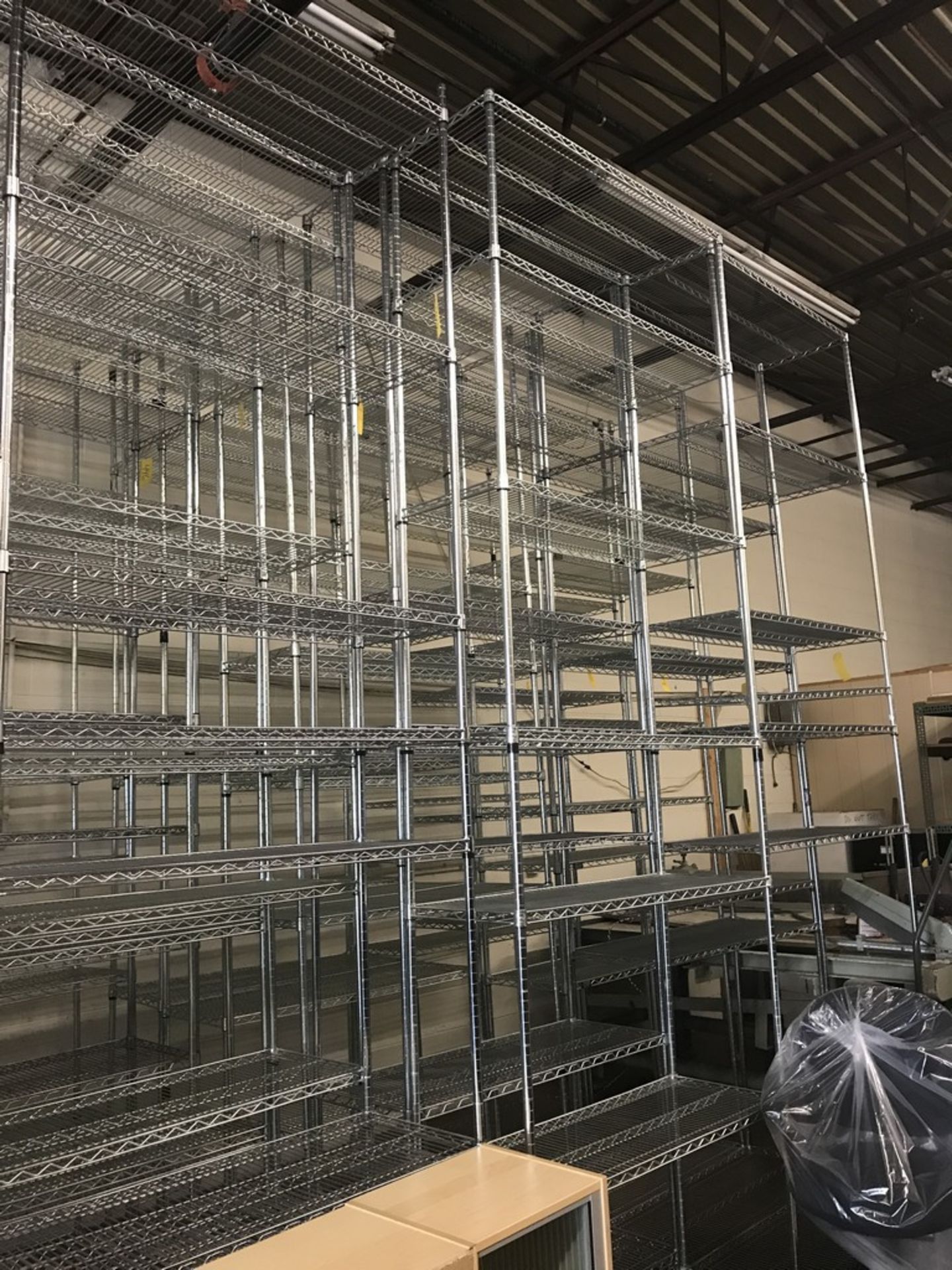STAINLESS STEEL ADJUSTABLE METRO STYLE SHELVING UNIT 42" X 18" X 144'' *** This Asset located at