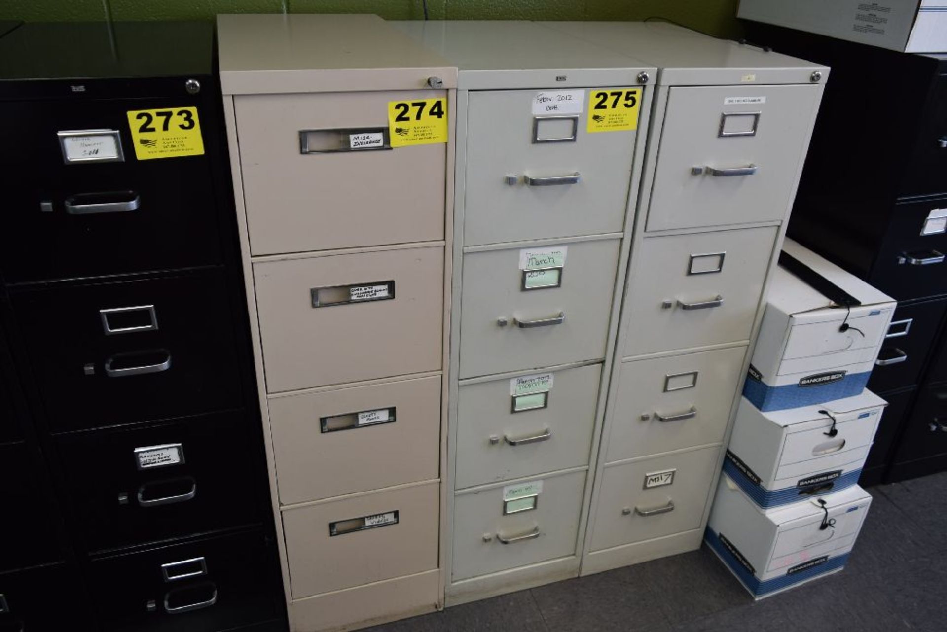 FOUR DRAWER LETTER SIZE FILE CABINET