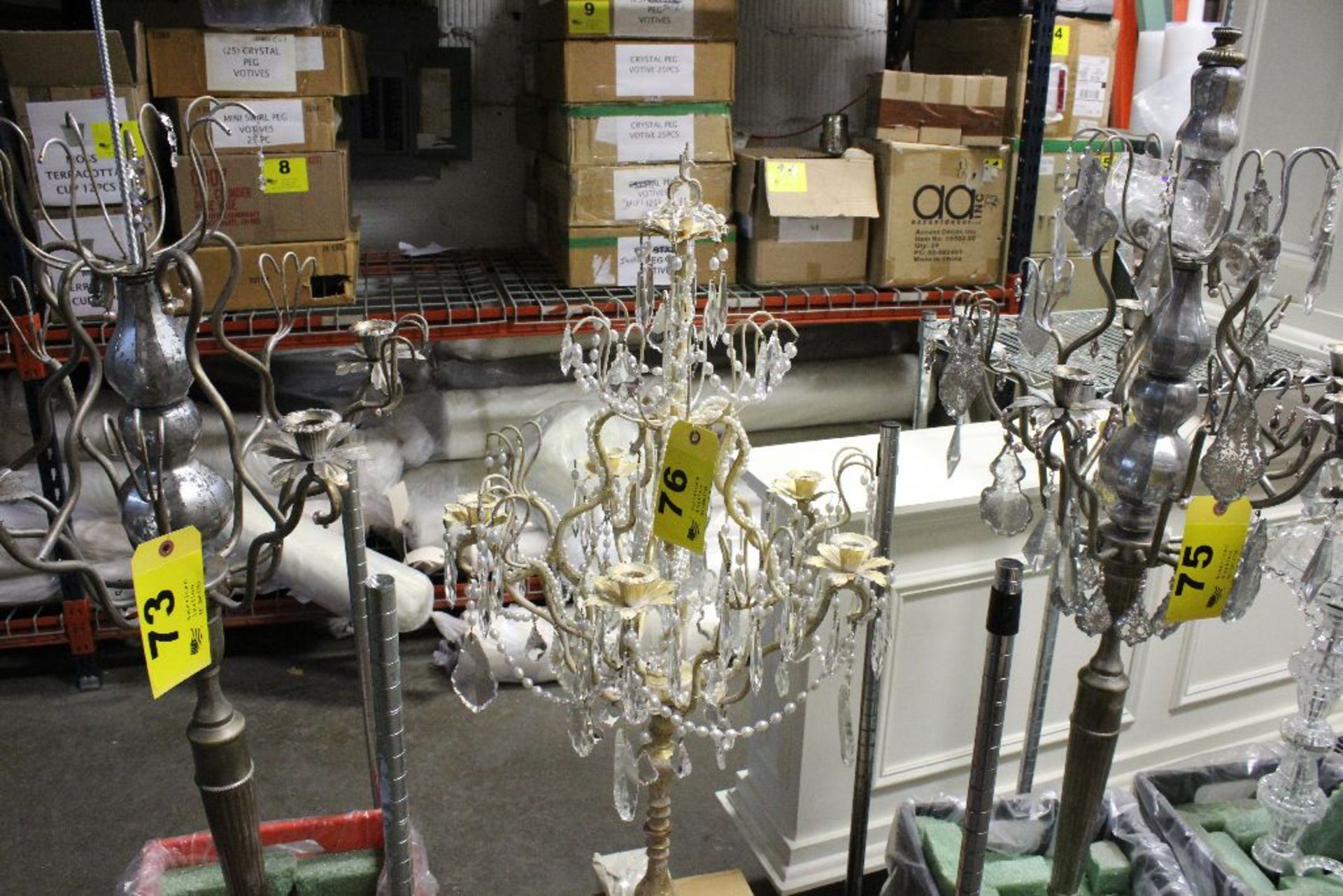 55"" FIVE CANDLE GOLD CANDELABRA