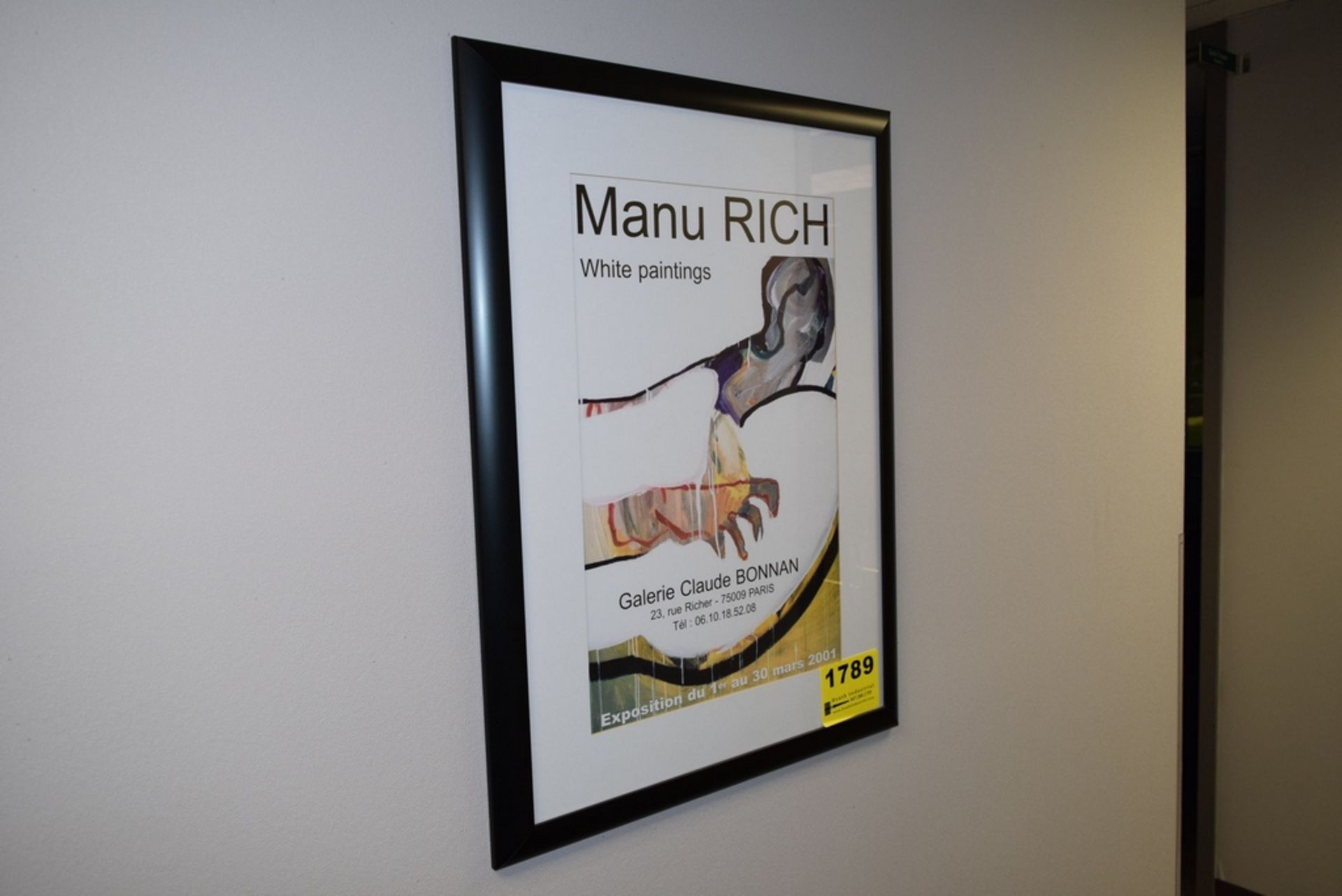 WALL MOUNTED FRAMED ART - MANU RICH - GALERIE CLAUDE BONNAN - Bild 2 aus 3