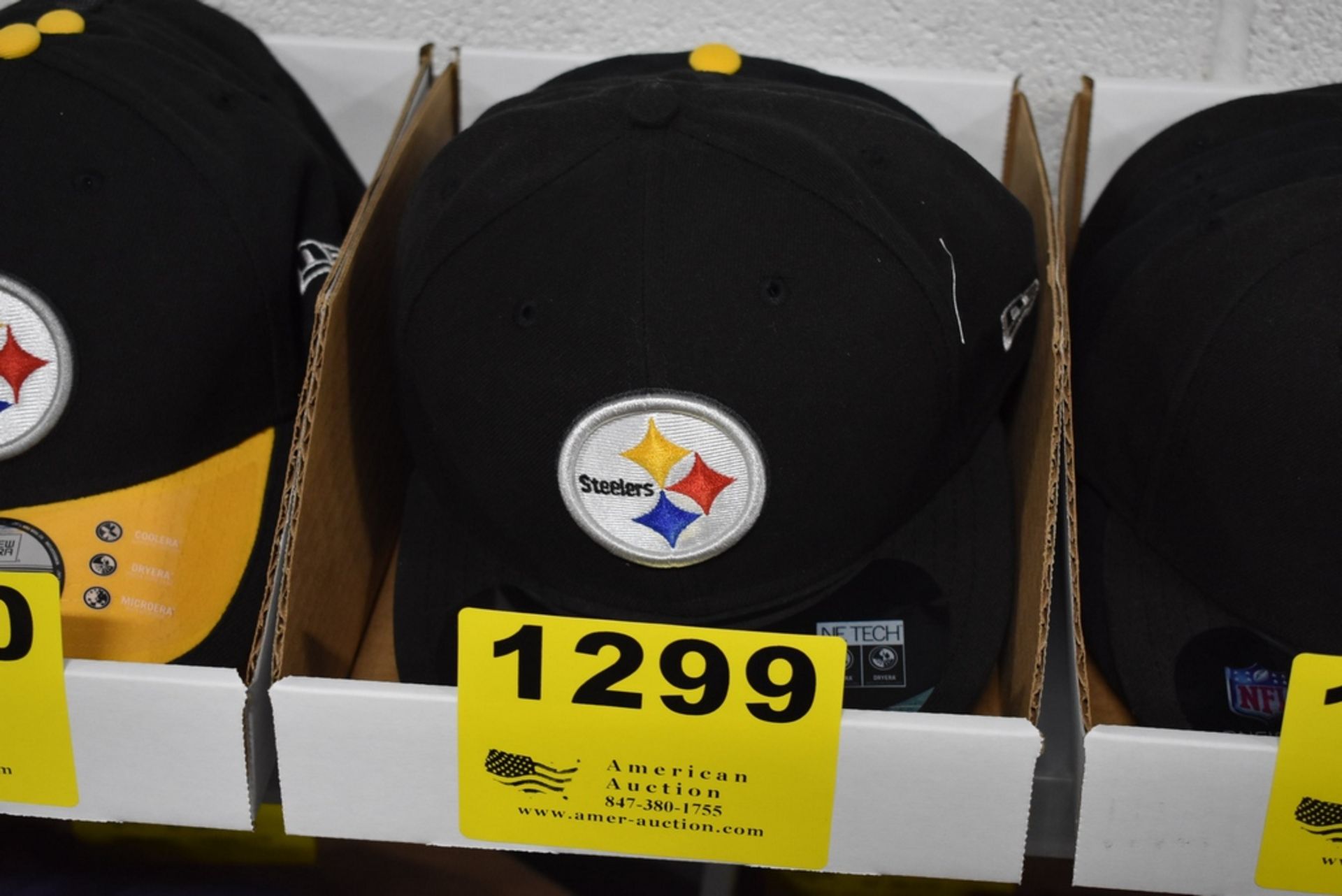 (5) PITTSBURGH STEELERS BALL CAPS, SIZE 7-1/2 & 8