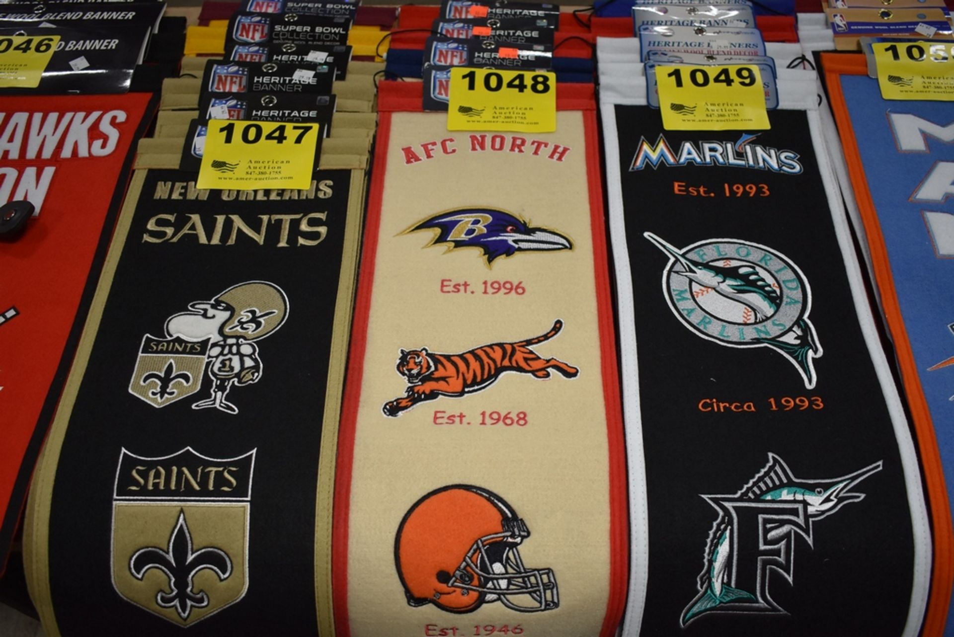 AFC NORTH, EAST AND WEST AND NFC WEST DIVISION WOOL BLEND BANNERS